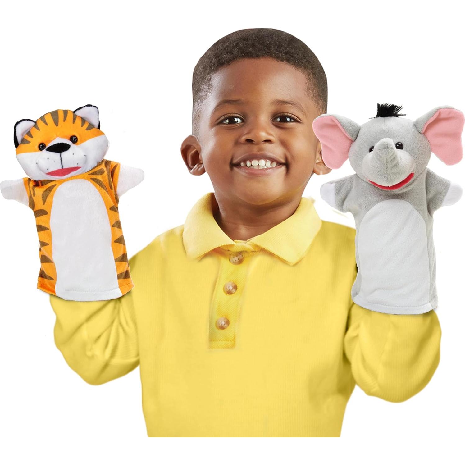 Títeres de Mano Safari Buddies Melissa & Doug Set de 6