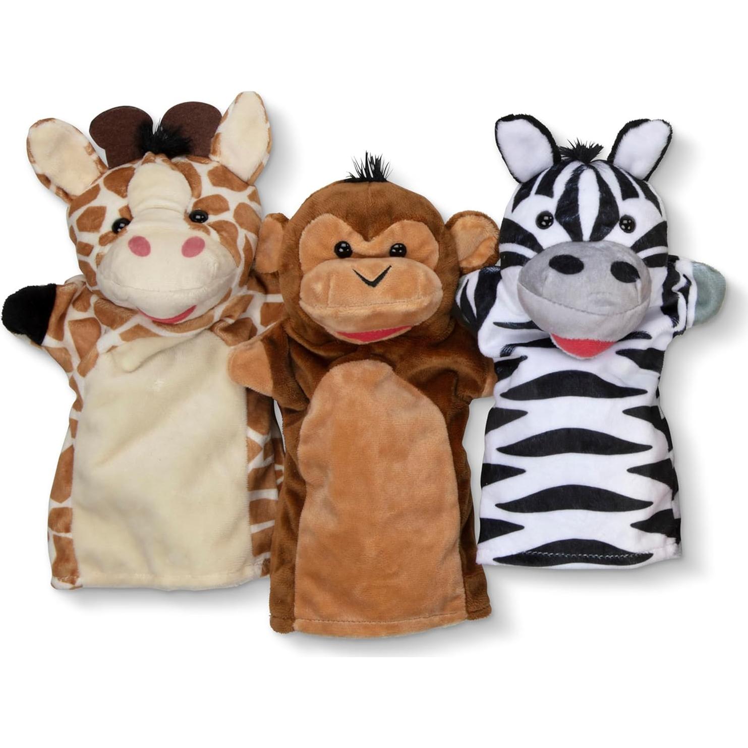 Títeres de Mano Safari Buddies Melissa & Doug Set de 6