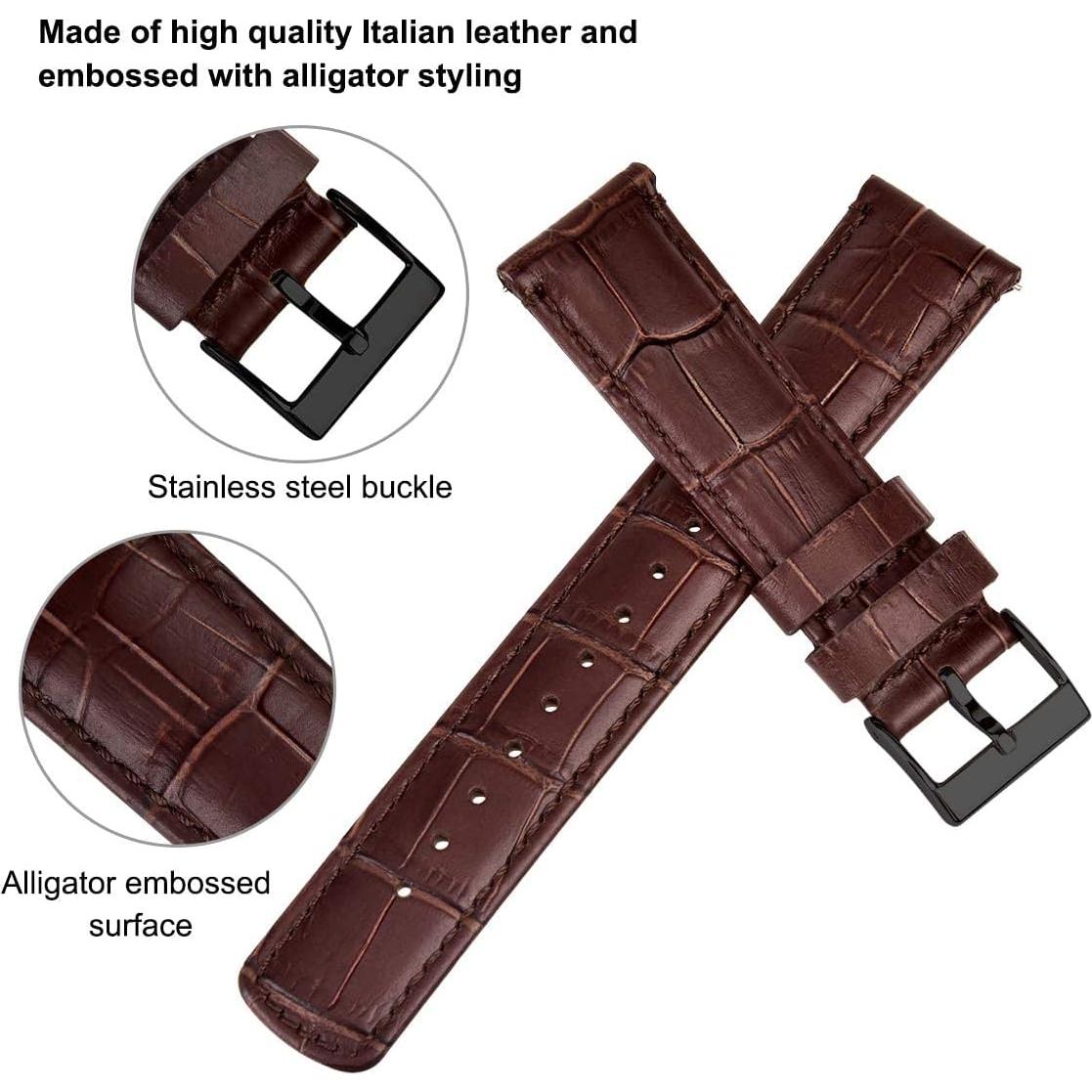 Correa de Reloj de Cuero Ritche 20mm para Samsung Galaxy