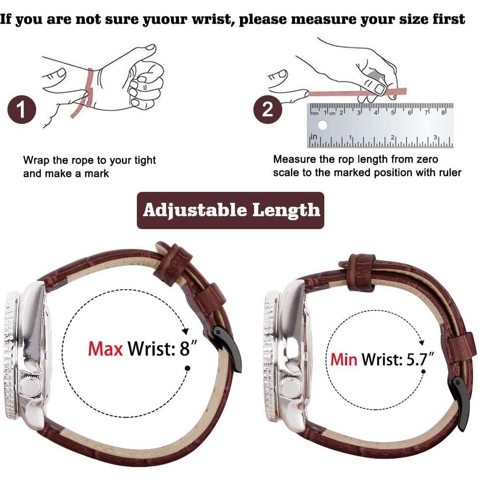 Correa de Reloj de Cuero Ritche 20mm para Samsung Galaxy