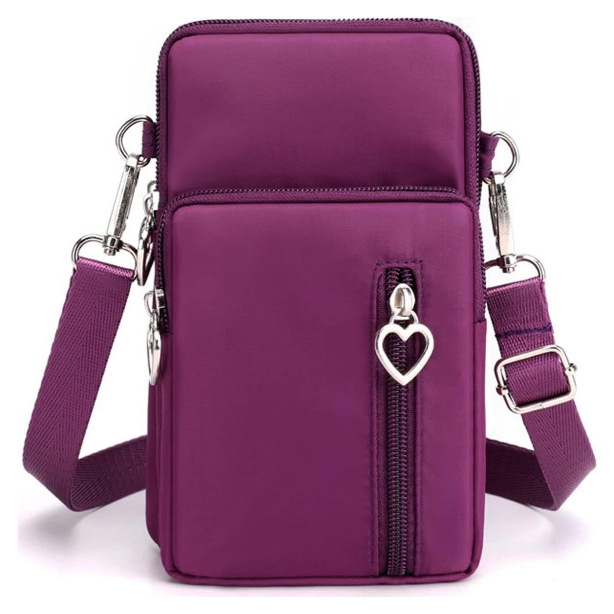 Bolso de teléfono celular impermeable WITERY púrpura 20x10x4cm