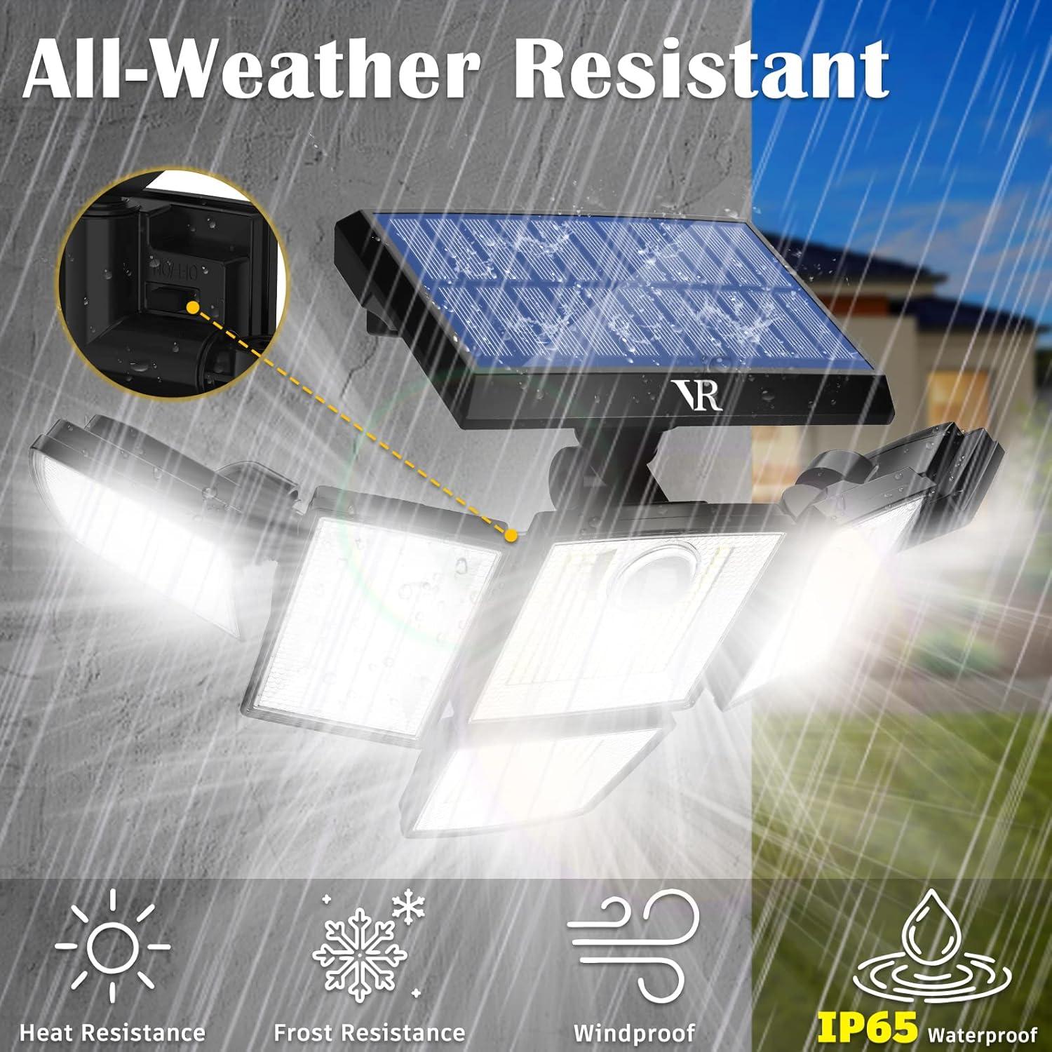 Luces de Inundación Solar VENSSTNOR 496 LEDs 3500LM 360°