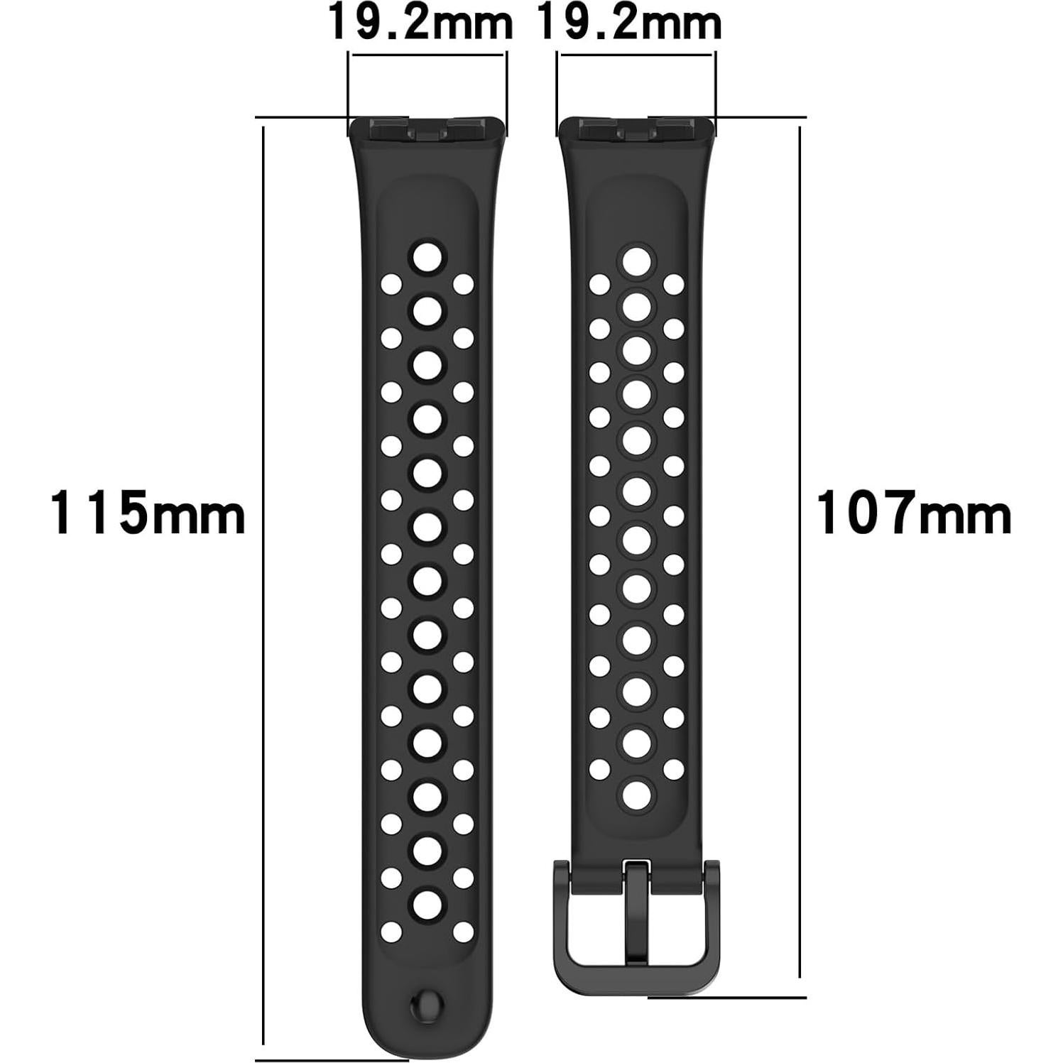 Correa de Silicona LOKEKE para Huawei Band 10/9/8 - Negro