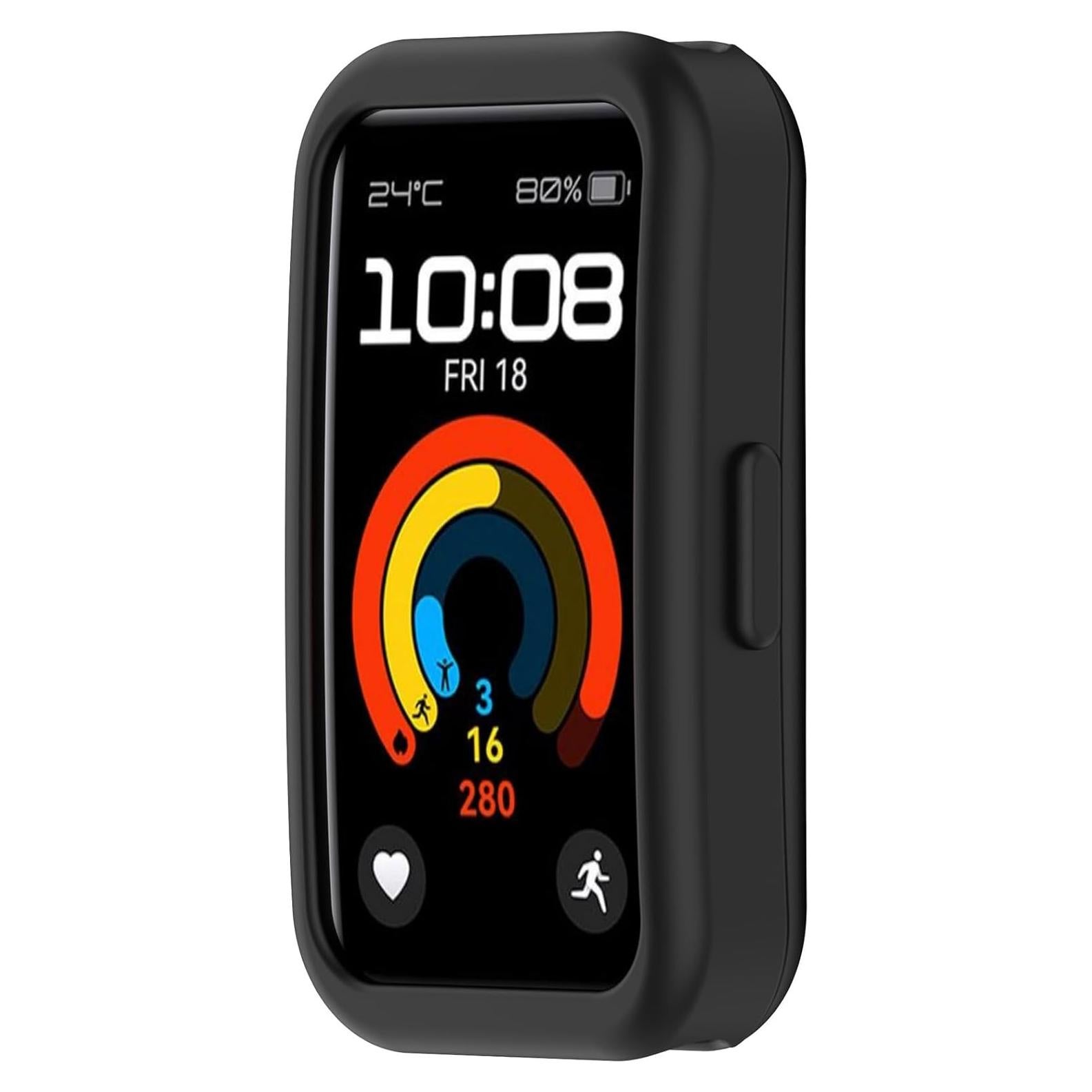 Funda Protectora Silicona AWADUO para Huawei Band 10/9/8 Negra