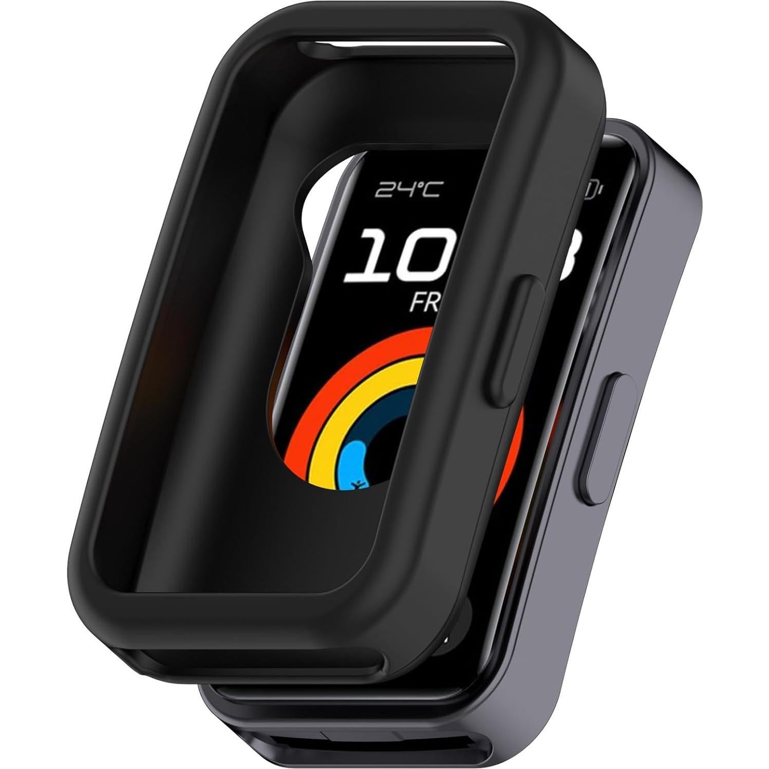 Funda Protectora Silicona AWADUO para Huawei Band 10/9/8 Negra