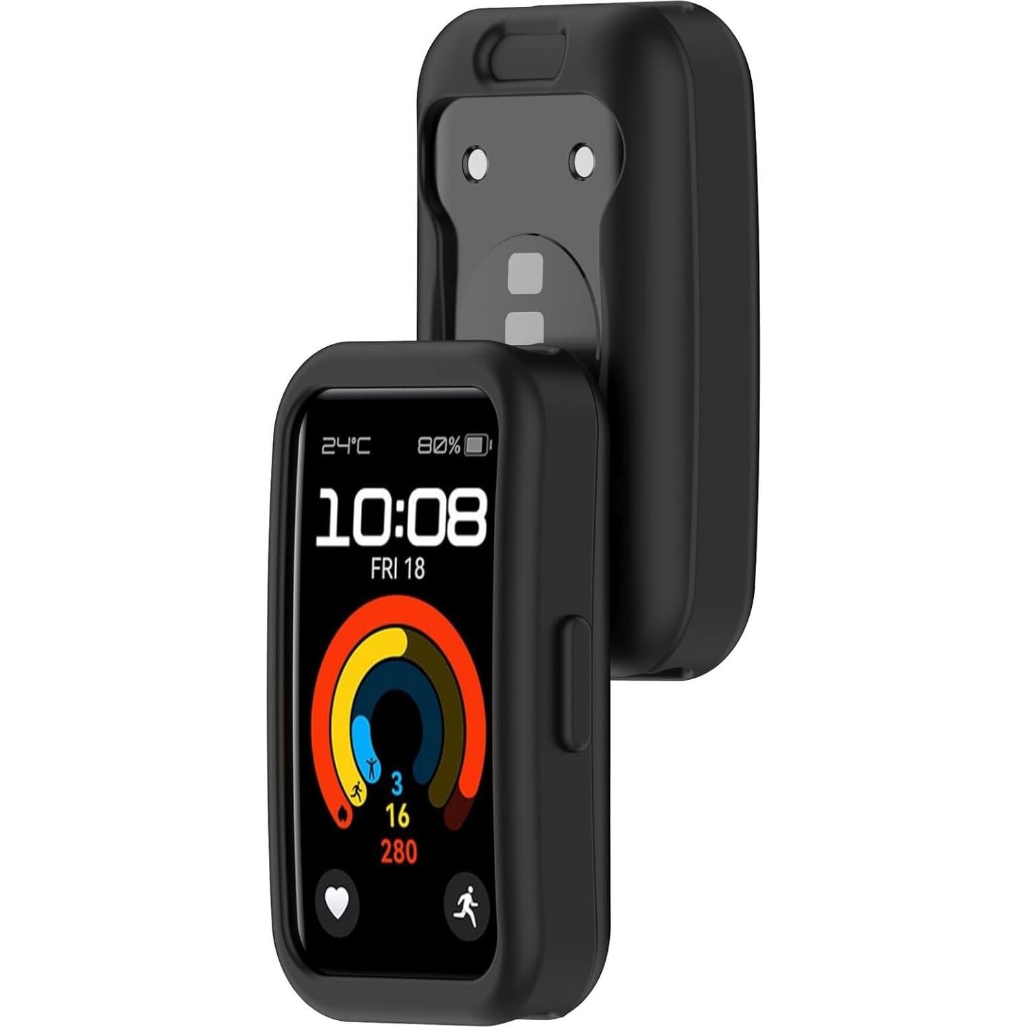Funda Protectora Silicona AWADUO para Huawei Band 10/9/8 Negra