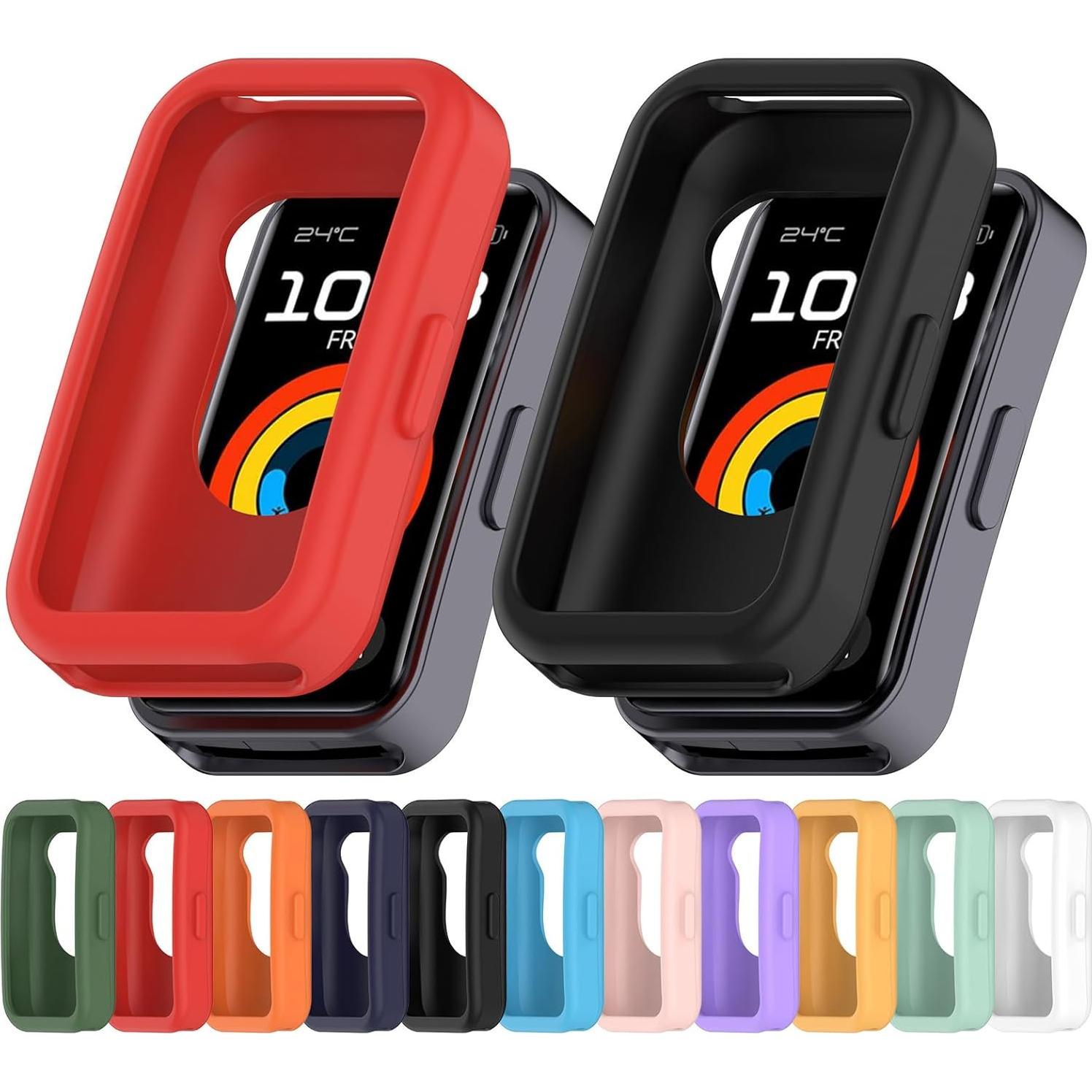Funda Protectora Silicona AWADUO para Huawei Band 10/9/8 Negra