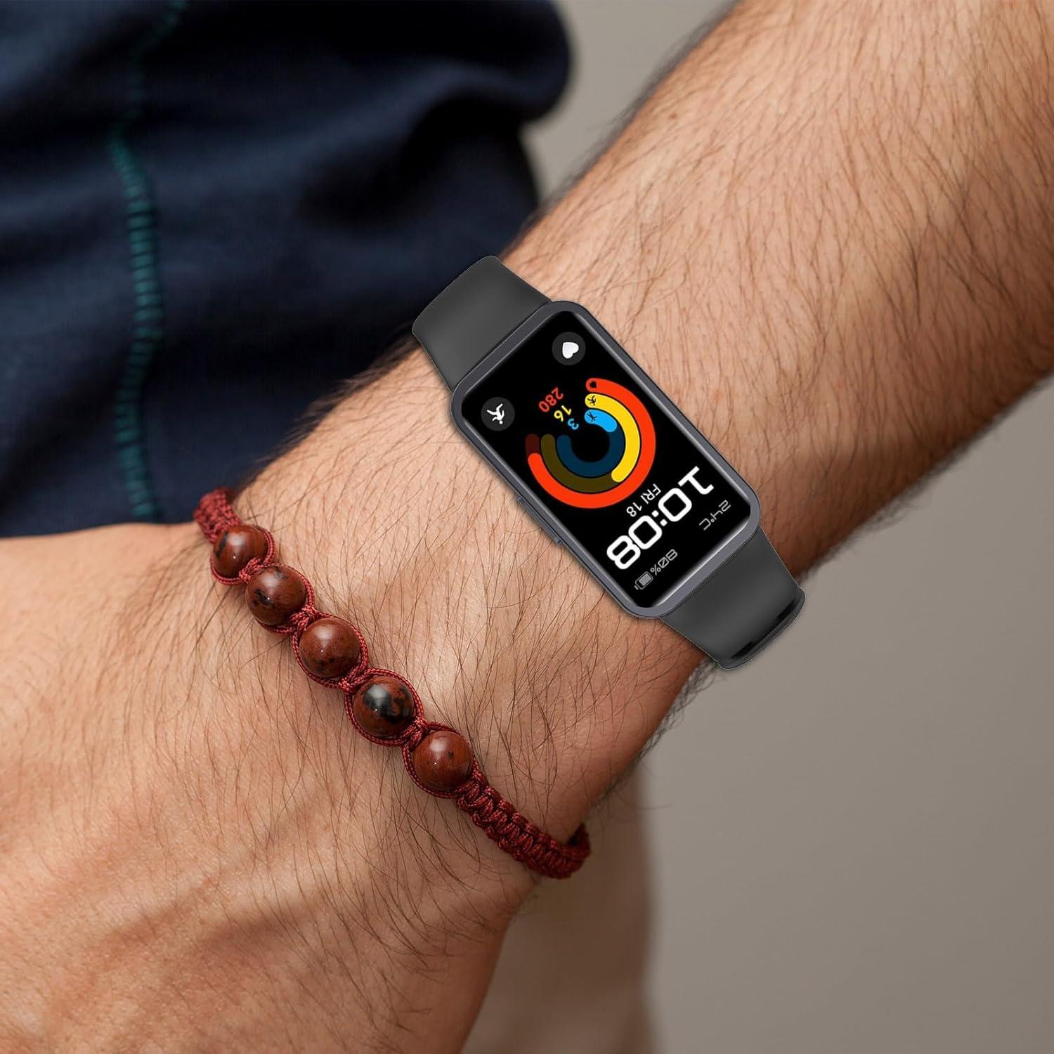 Correa de Silicona MOTONG para Huawei Band 10/9/8 - Negro