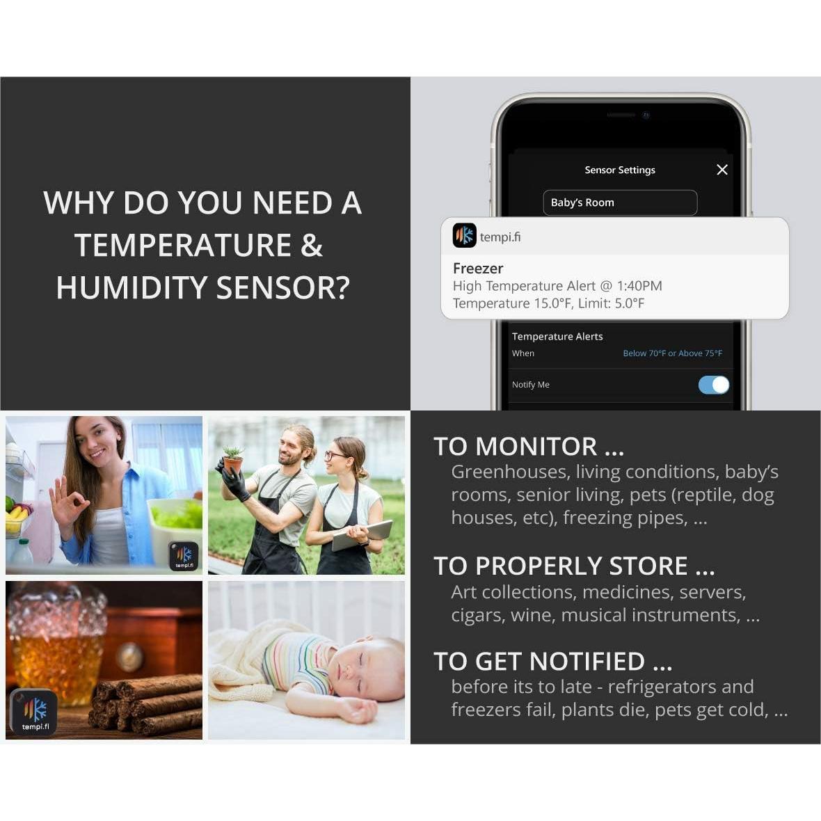 Sensor Inalámbrico de Temperatura y Humedad VITALNOMAD T3