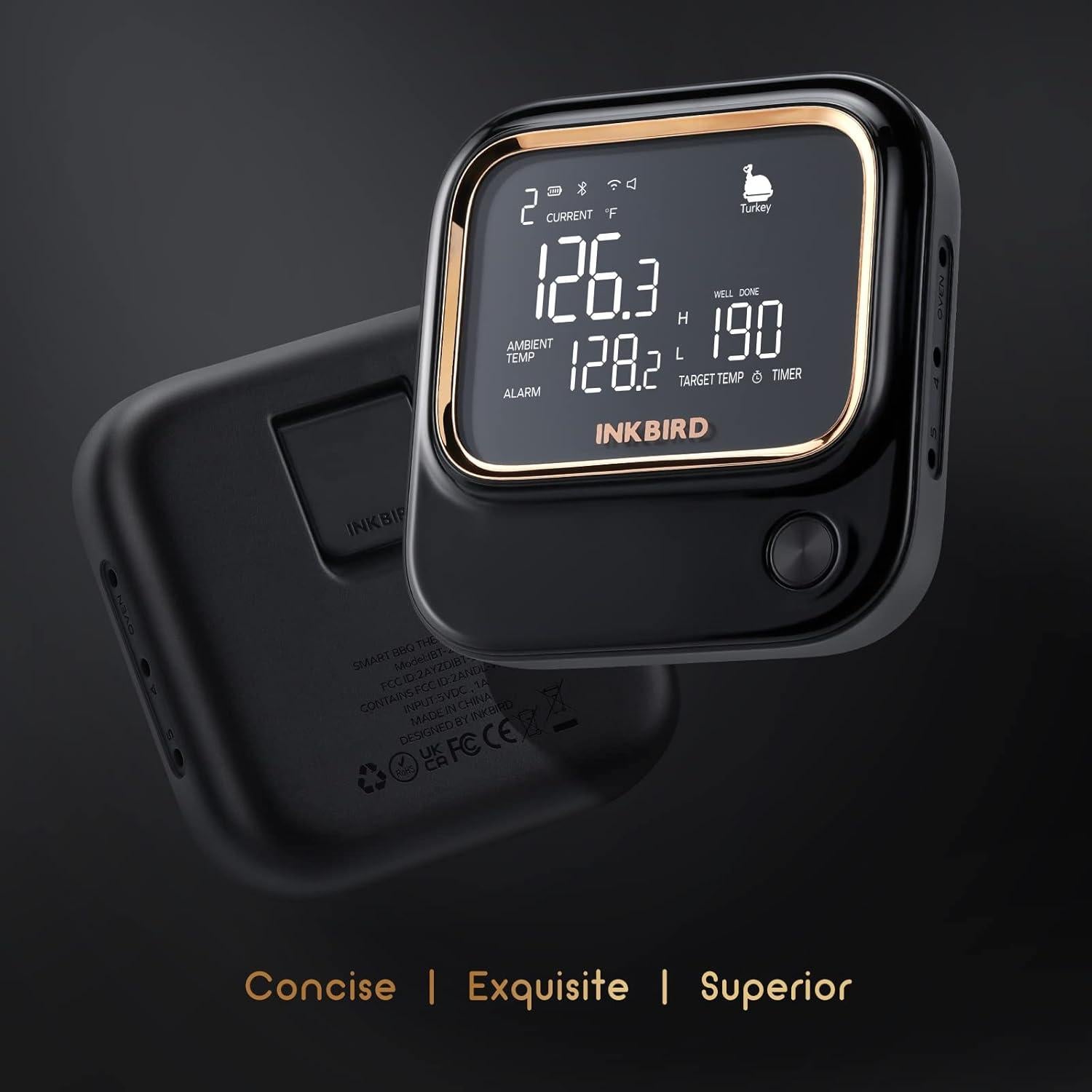 Termómetro Inkbird IBT-26S Bluetooth Wi-Fi BBQ 4 Probes