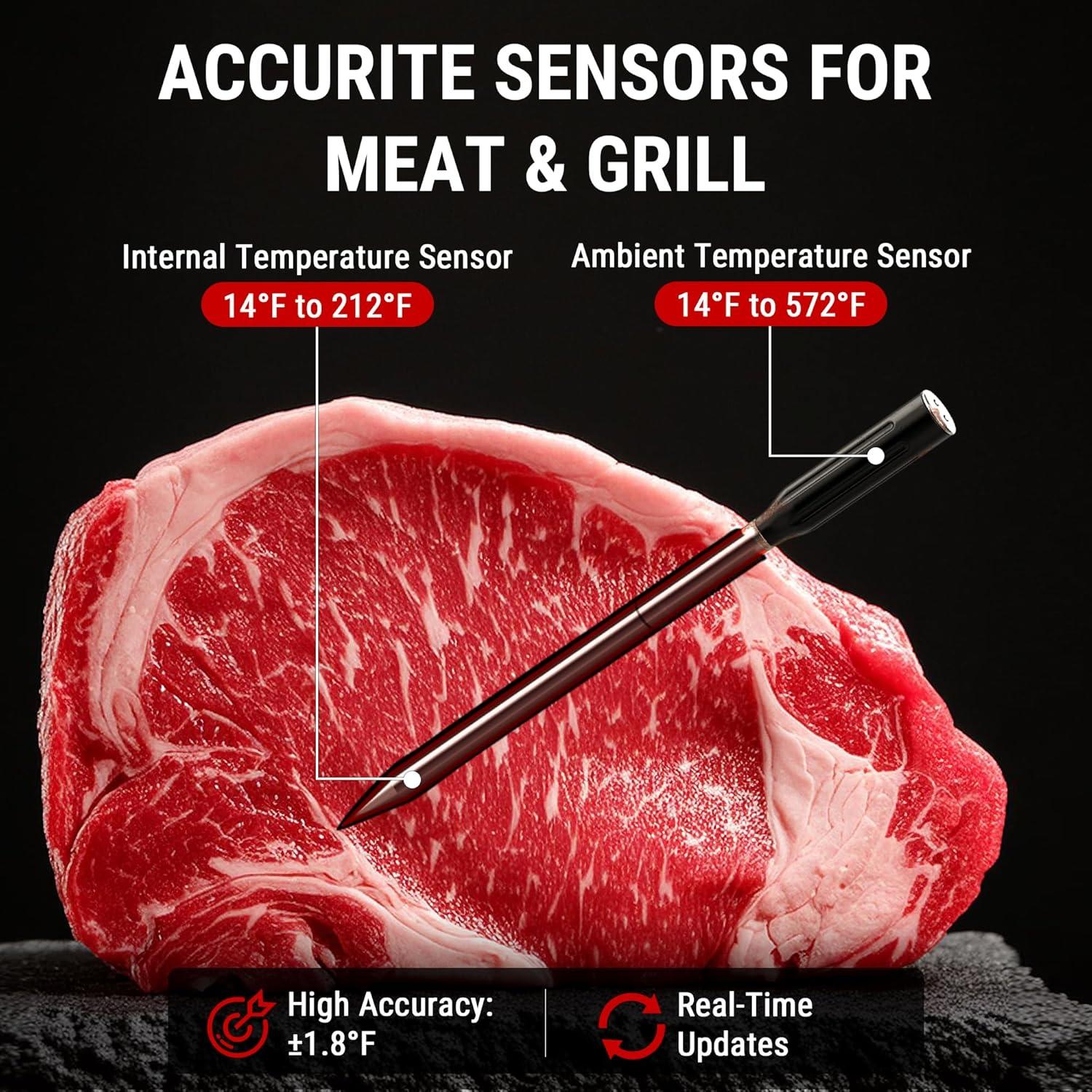 Termómetro de Carne Inalámbrico TempSpike Bluetooth 152m