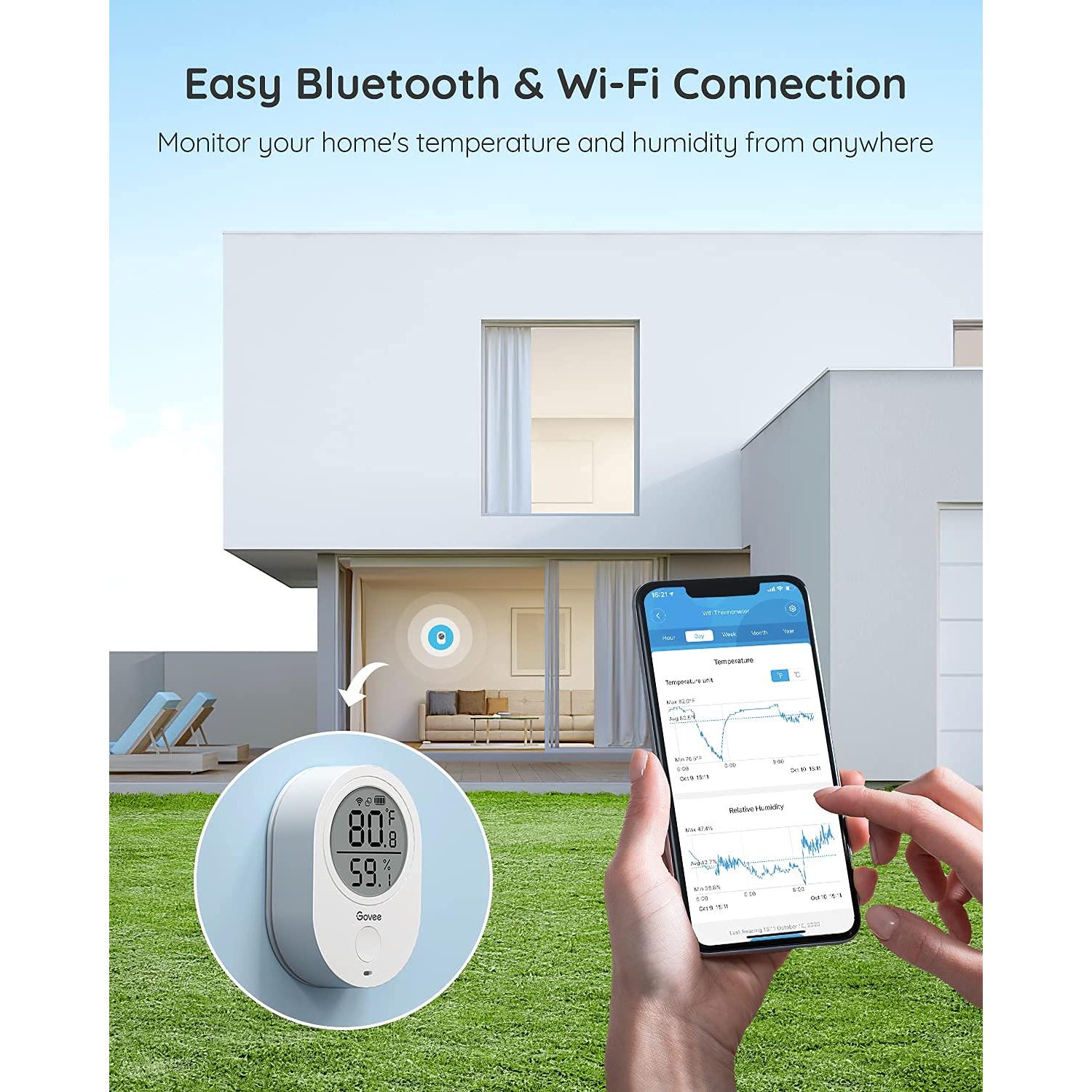 Termómetro Higrómetro WiFi Govee H5051, Sensor de Temperatura y Humedad