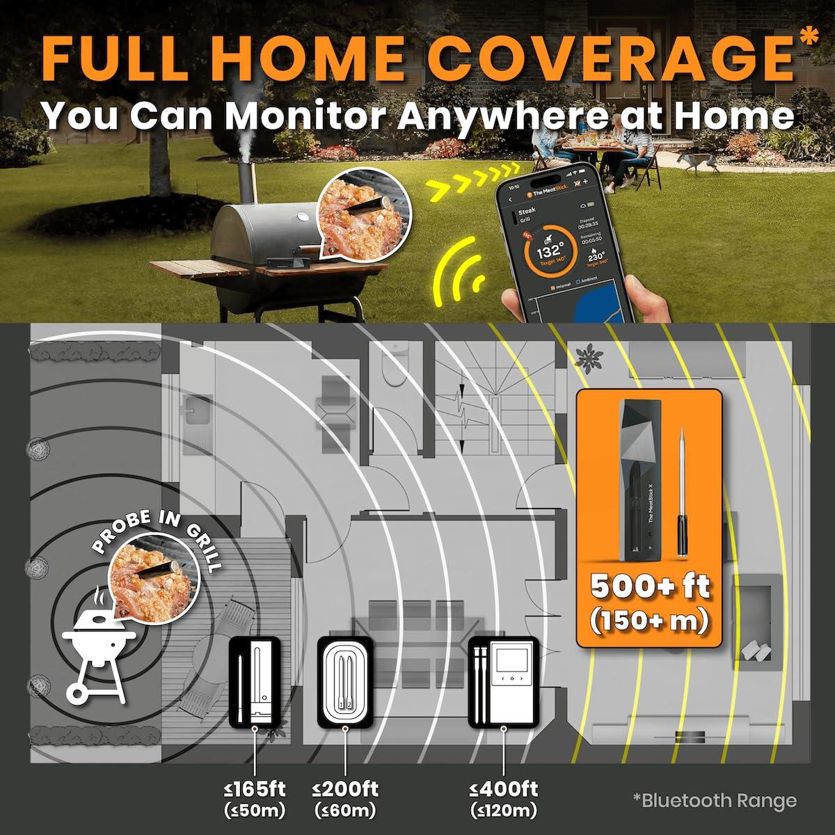 Termómetro de Carne Inalámbrico MeatStick X - Rango 152 m