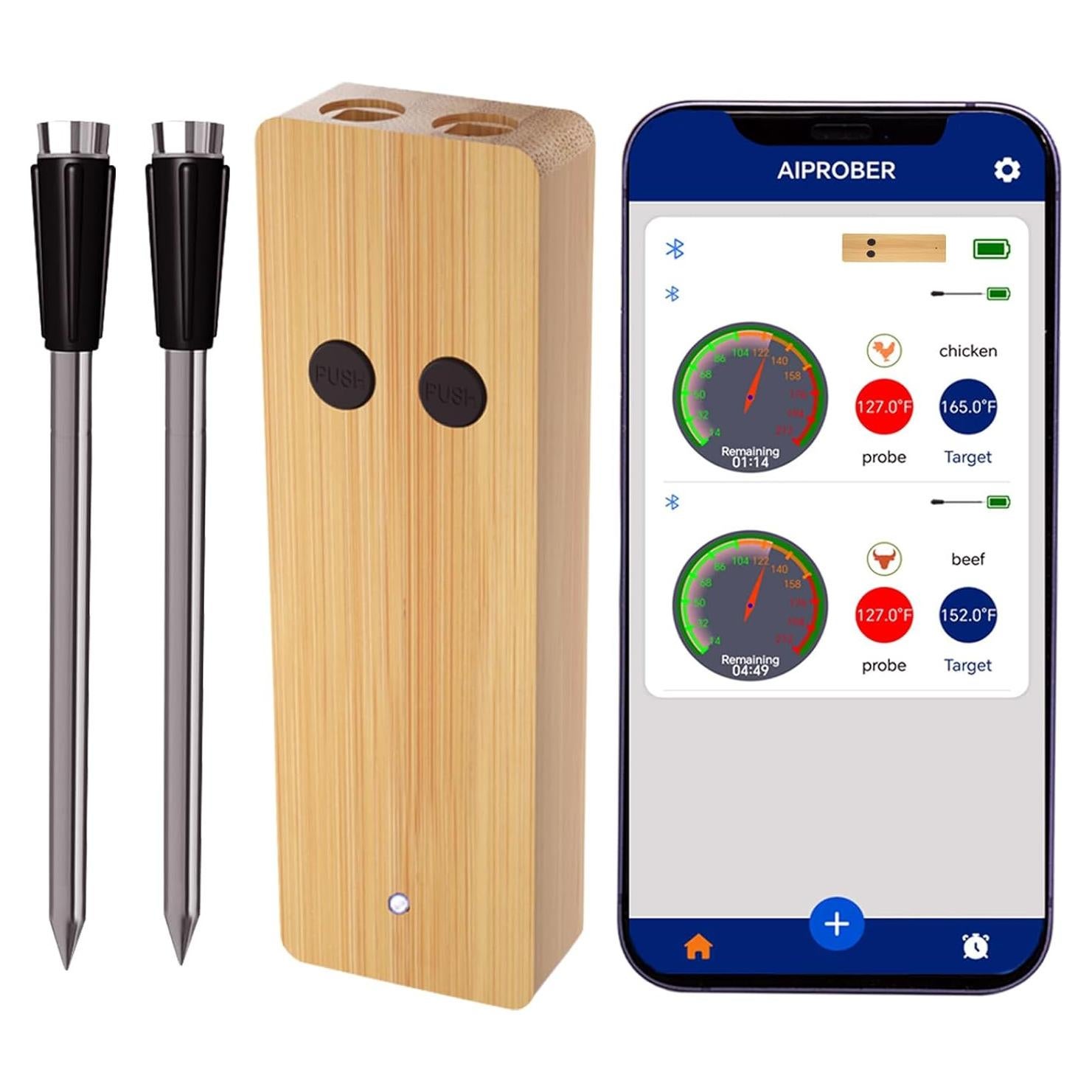 Termómetro de carne FodoTherm Bluetooth 800FT con sonda doble