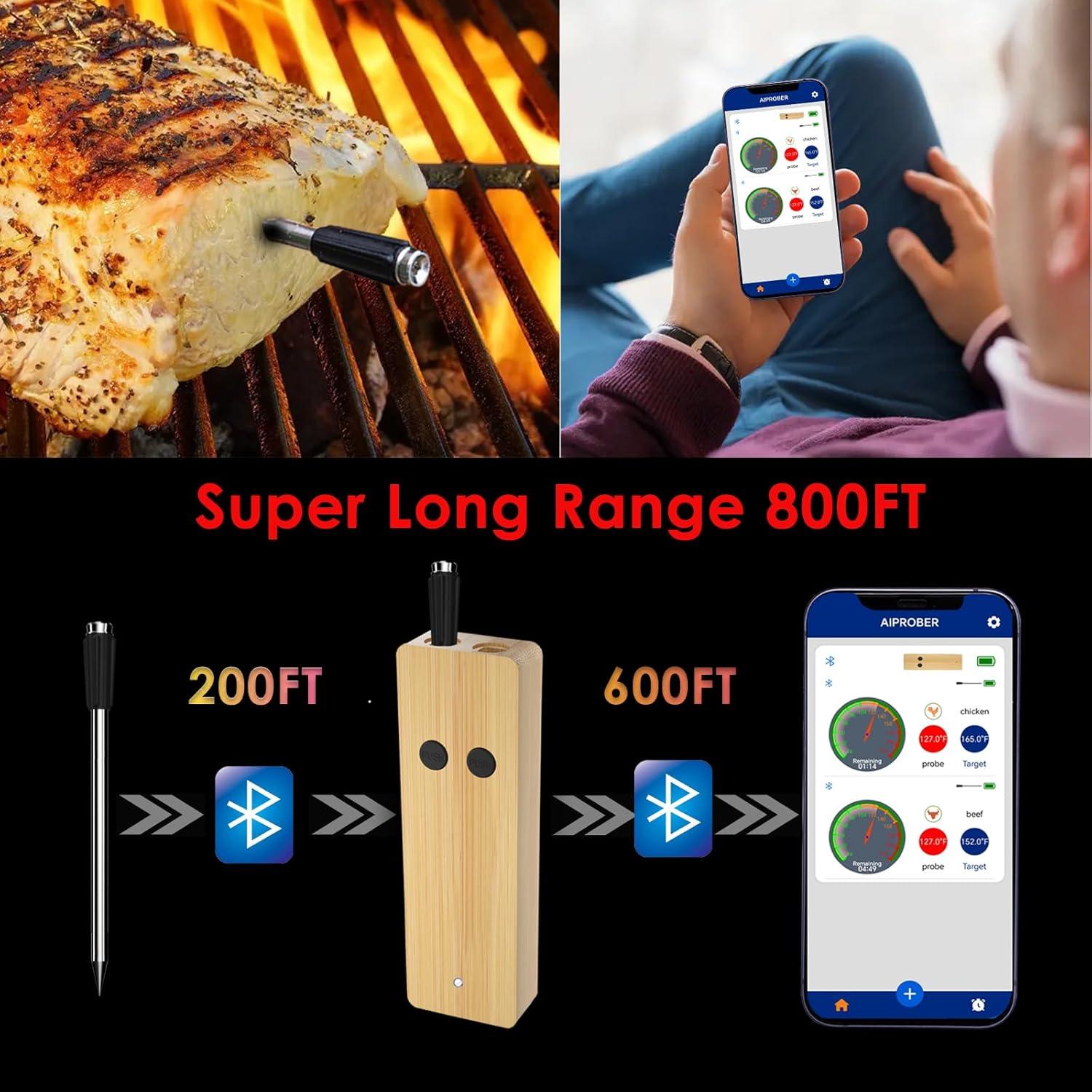 Termómetro de carne FodoTherm Bluetooth 800FT con sonda doble