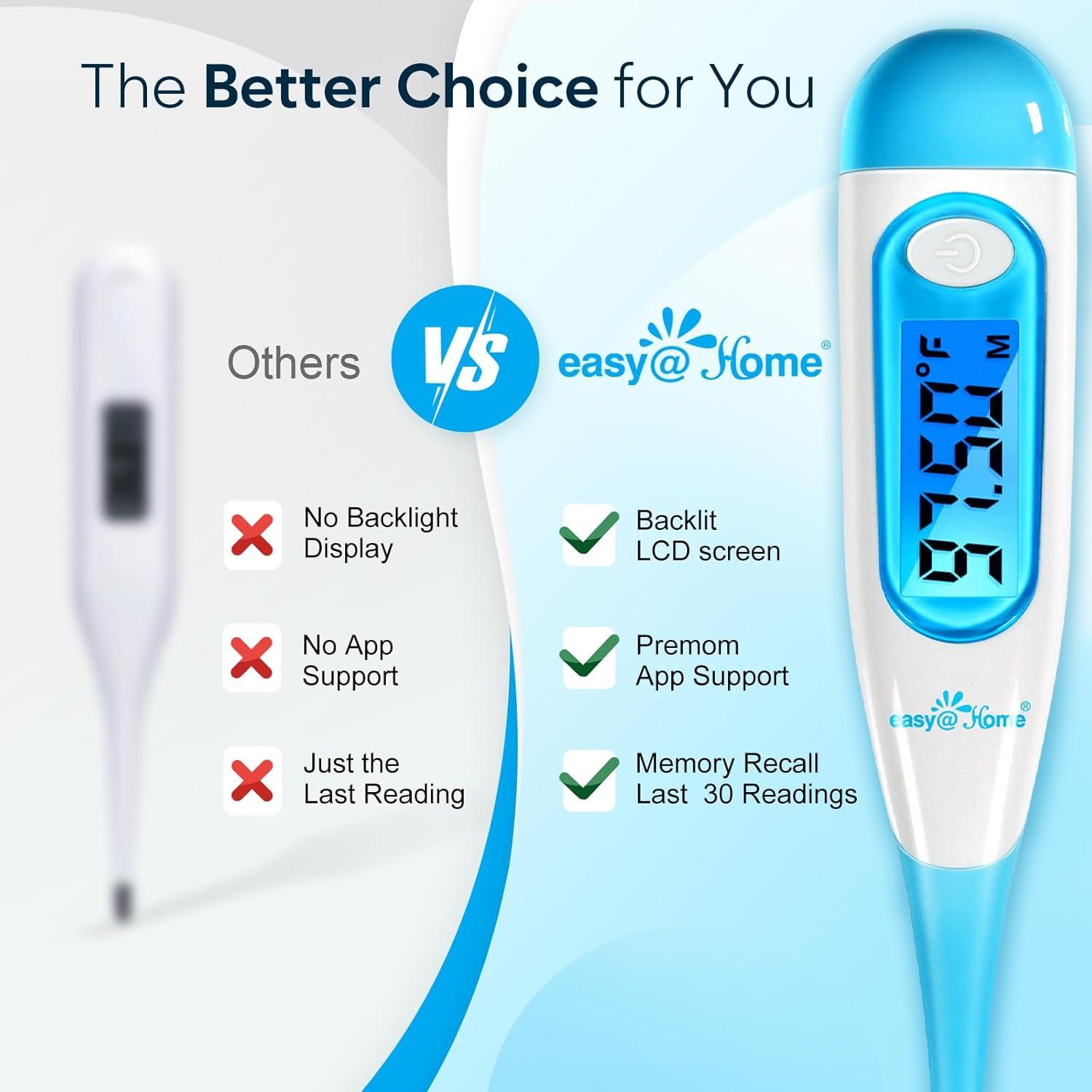 Termómetro Basal Digital Easy@Home EBT-100B Alta Precisión