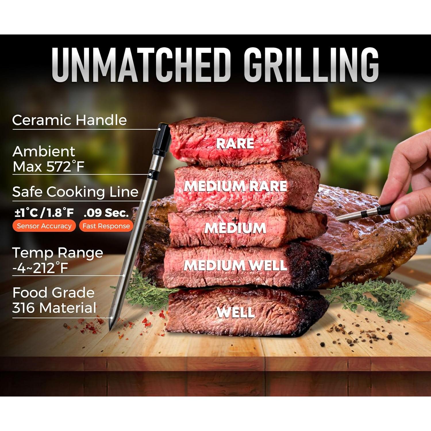 Termómetro Digital Inalámbrico Nice to Meat con Sonda 17 cm