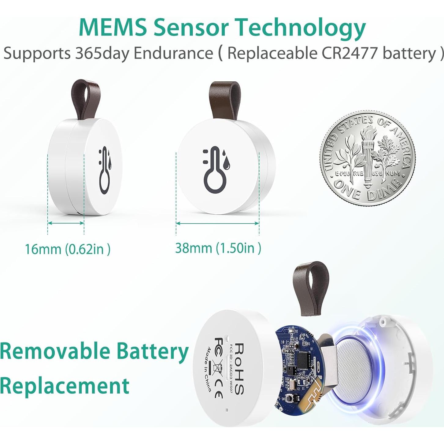 Termómetro Higrómetro Inalámbrico ORIA Bluetooth 3 PCS