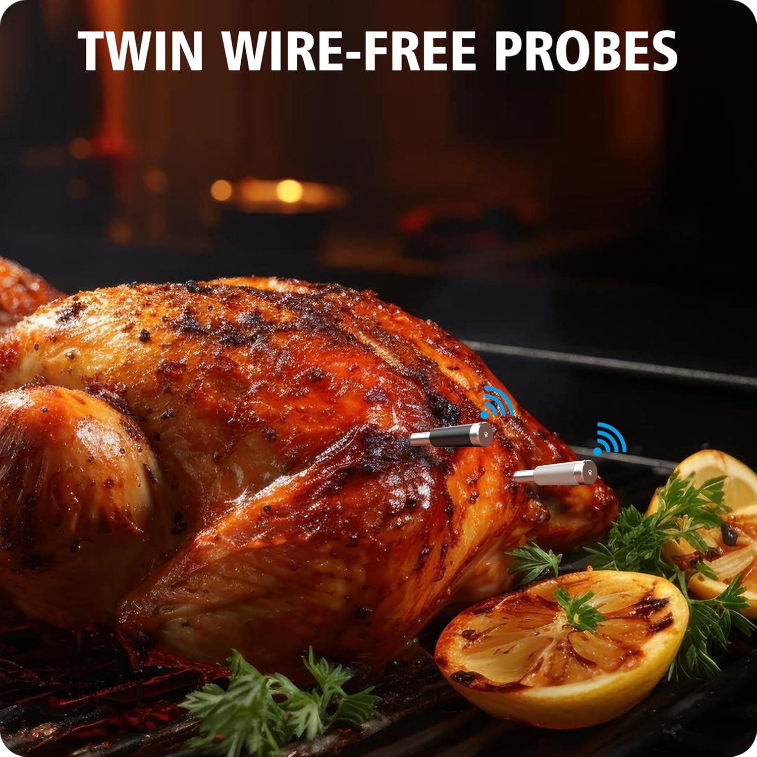 Termómetro Digital Inalámbrico BFOUR con 2 Probes para Carne