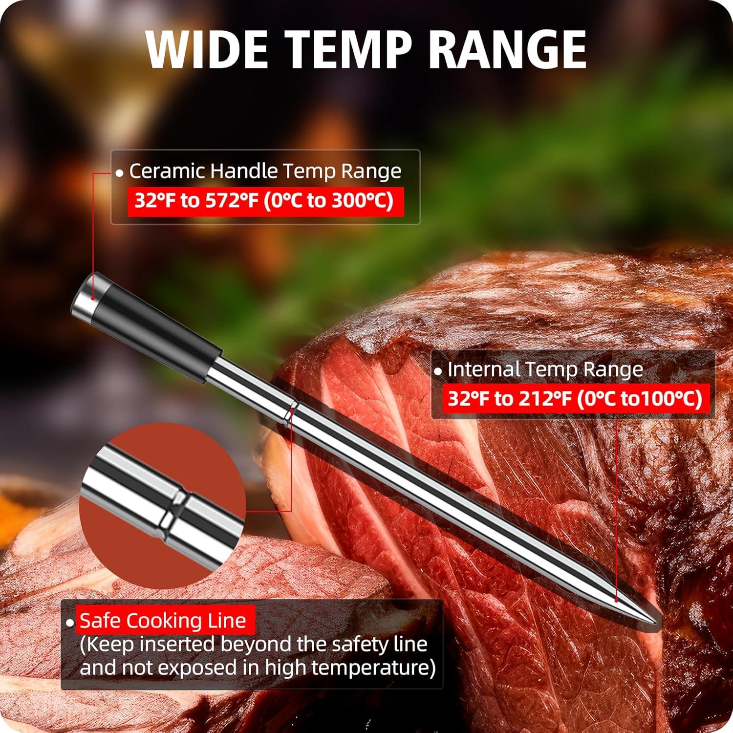 Termómetro Digital Inalámbrico BFOUR con 2 Probes para Carne