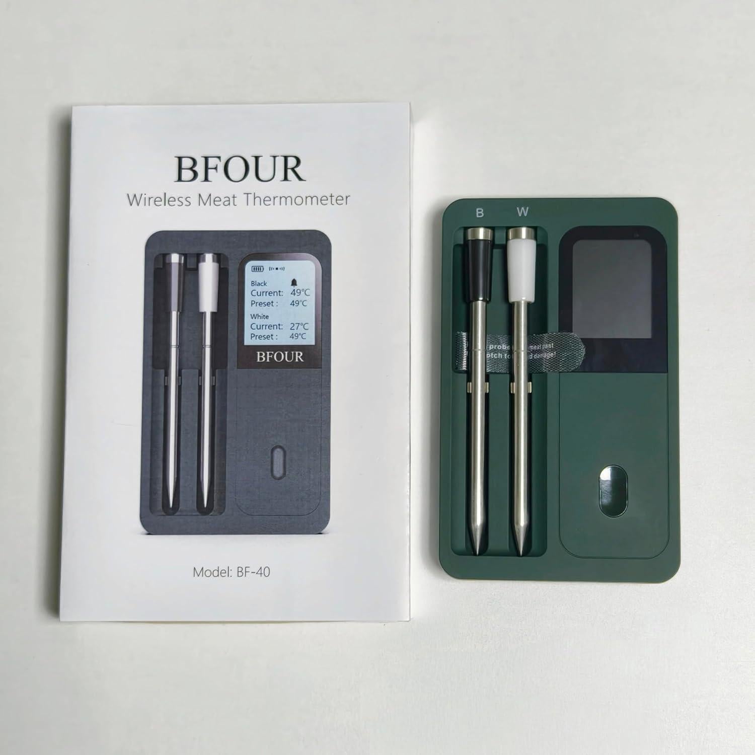 Termómetro Digital Inalámbrico BFOUR con 2 Probes para Carne