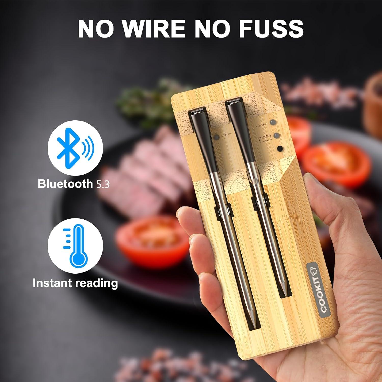 Termómetro Digital Bluetooth COOKIT MW3 con 2 Sondas 700ft