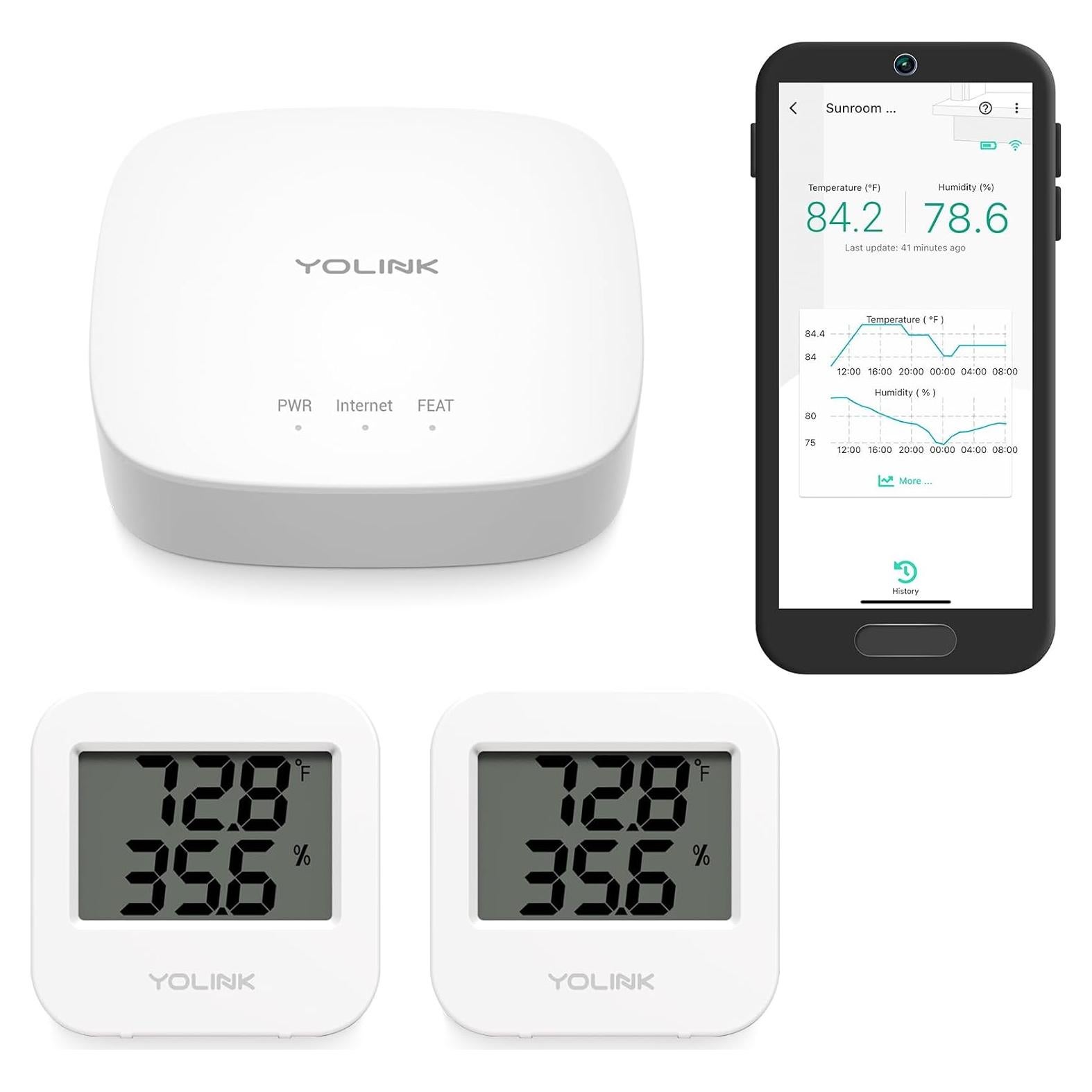 Sensor Inalámbrico de Temperatura y Humedad YoSmart - Paquete de 2