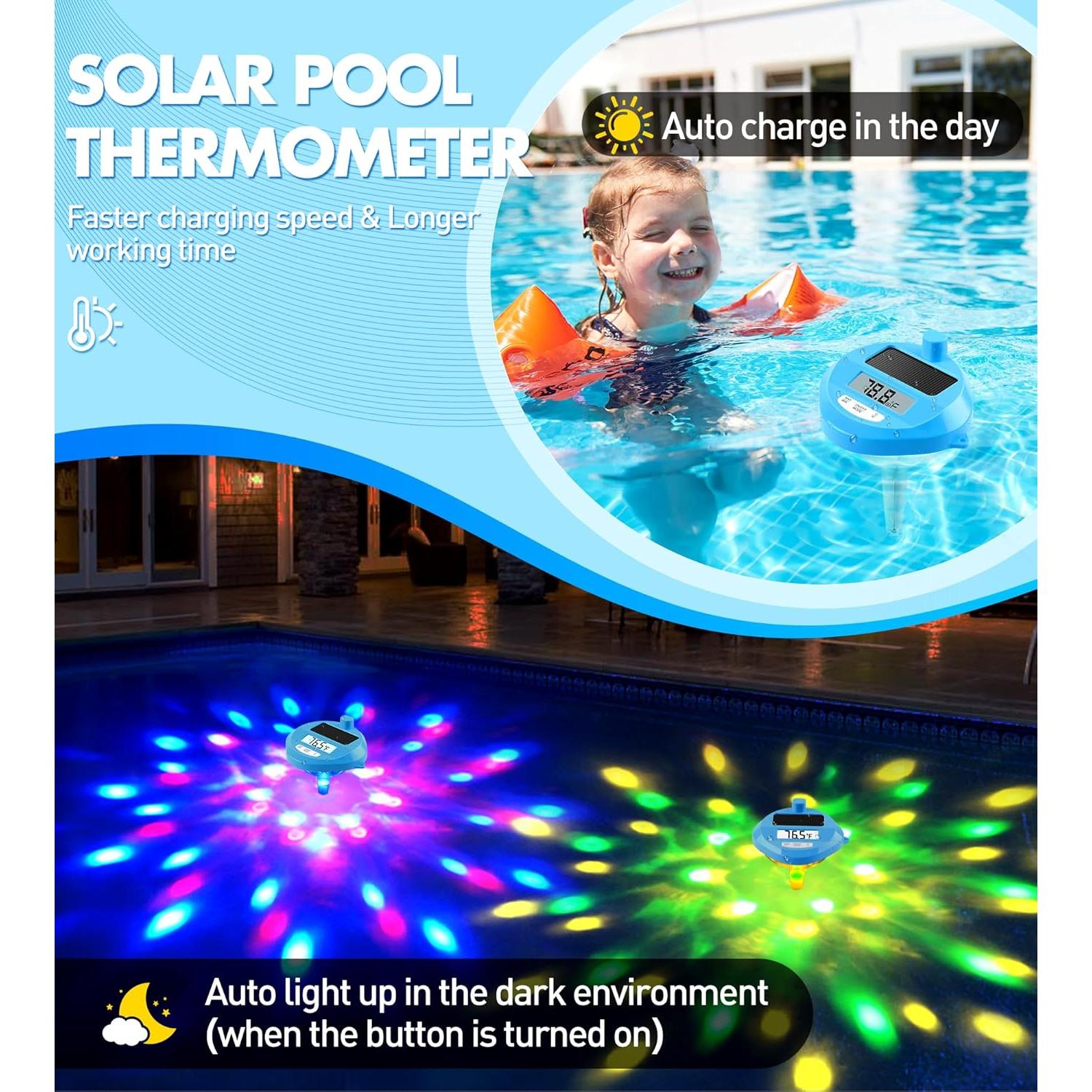 Termómetro de piscina digital DeeprBlu solar inalámbrico