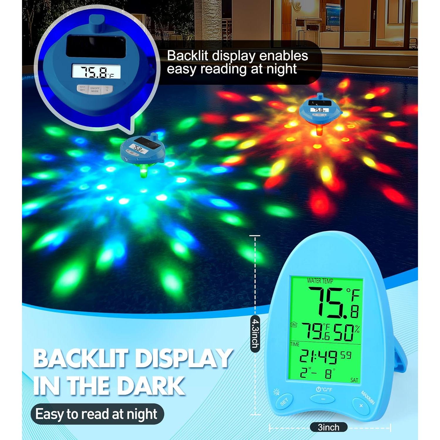 Termómetro de piscina digital DeeprBlu solar inalámbrico