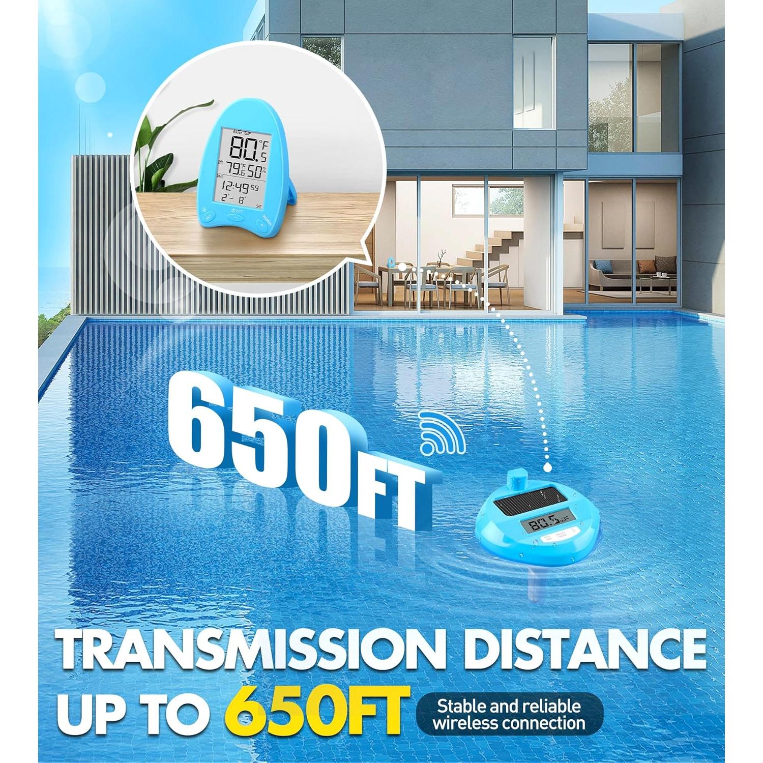 Termómetro de piscina digital DeeprBlu solar inalámbrico