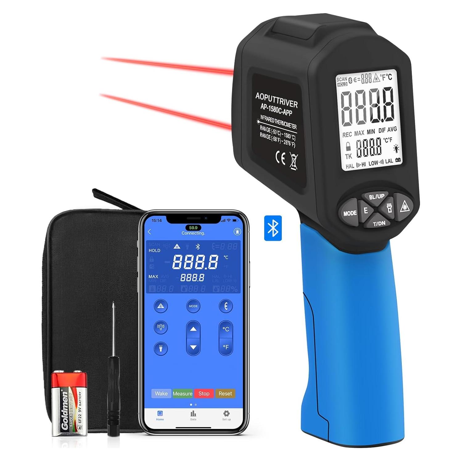 Termómetro Infrarrojo AOPUTTRIVER AP-1580C-APP 1580°C