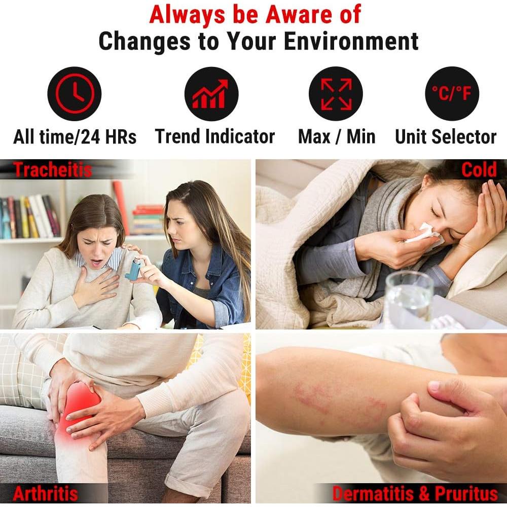 Termómetro Inalámbrico ThermoPro TP62B con Pantalla LCD 8.13 cm