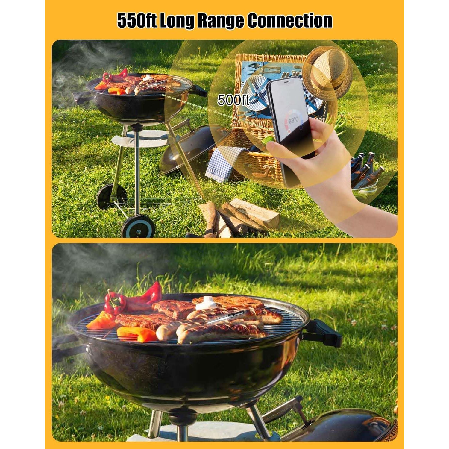 Termómetro de Carne Inalámbrico SekiFitment con Sonda 5.5mm