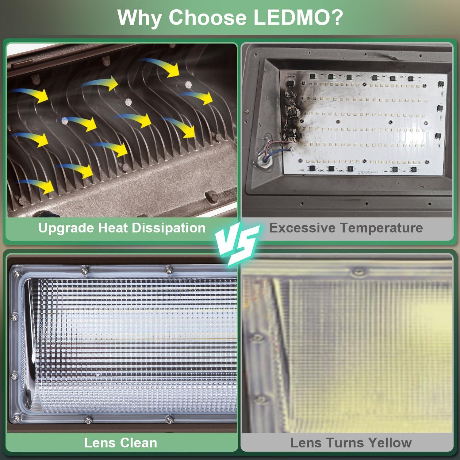 Luz de Pared LEDMO 150W IP65 5000K 21000lm Paquete de 4