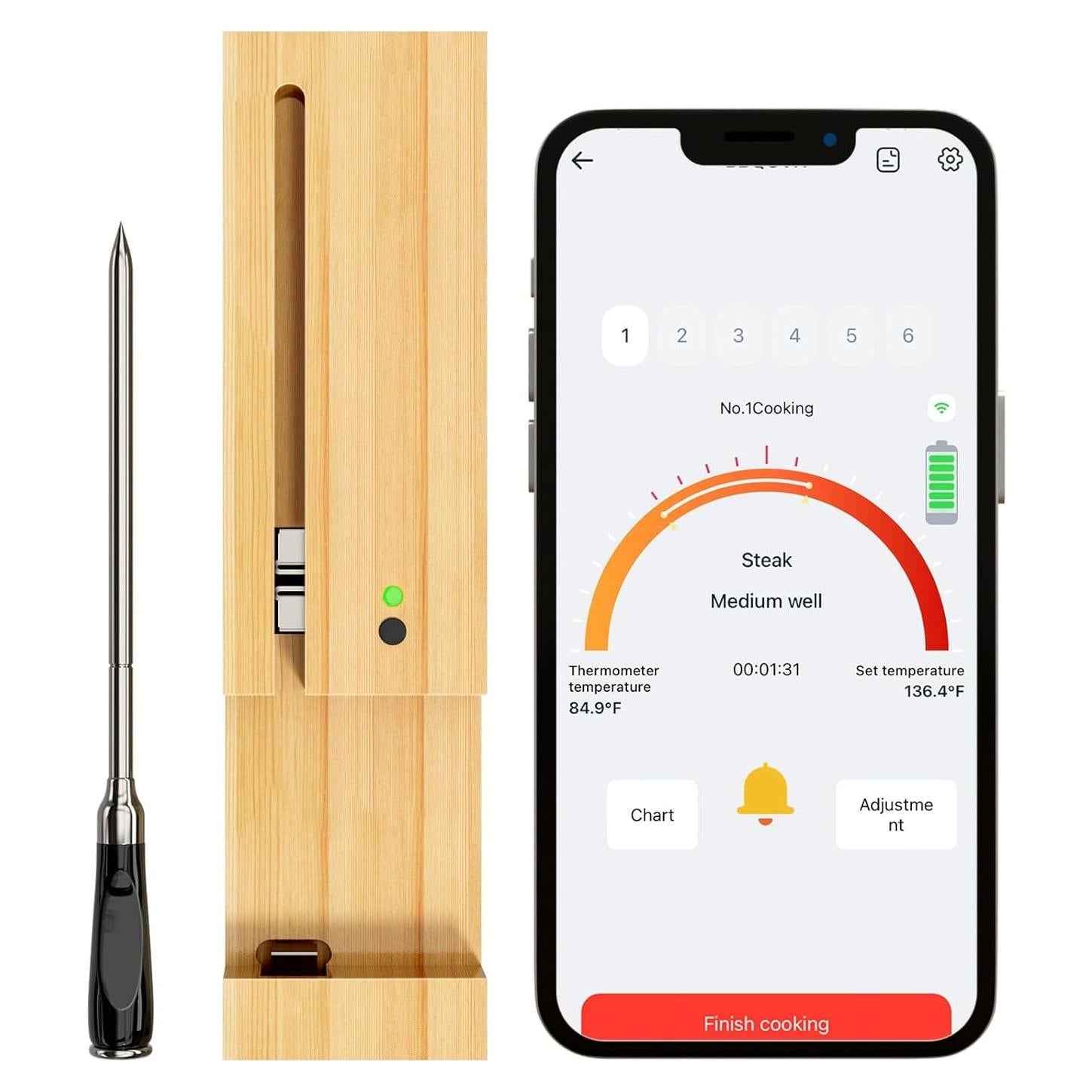 Termómetro de Carne Inalámbrico Btclink BBQ-03 Bluetooth