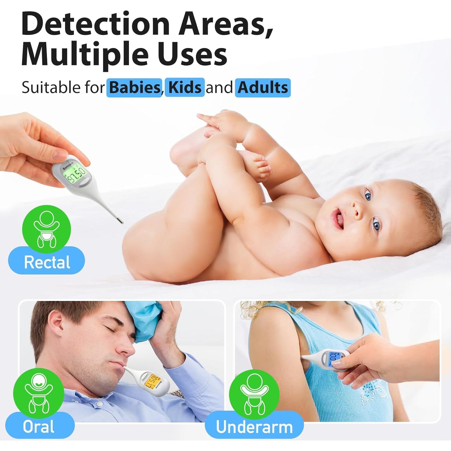 Termómetro Basal Boncare 9 Segundos Oral y Rectal Blanco