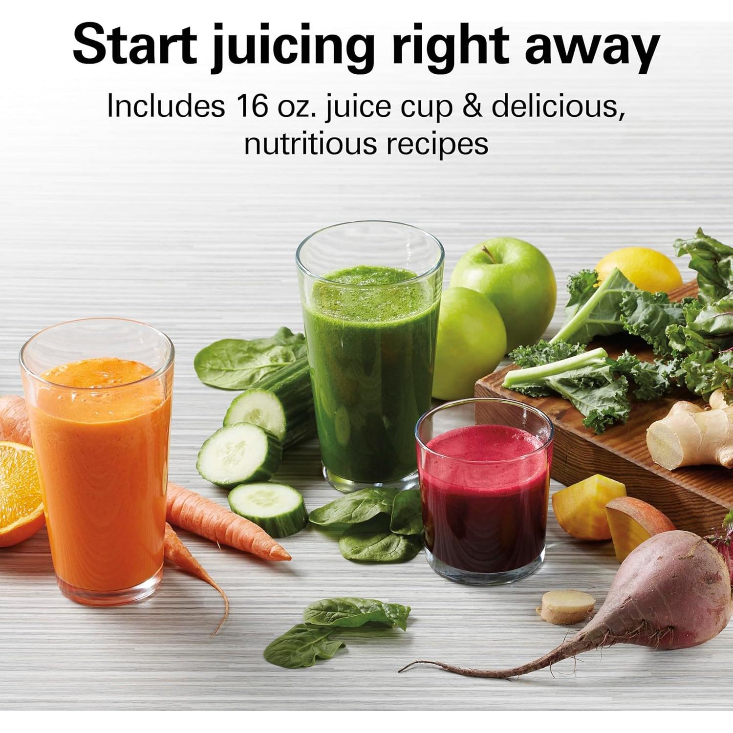 Extractor de Jugo Hamilton Beach 800W Gran Boca 7,62cm