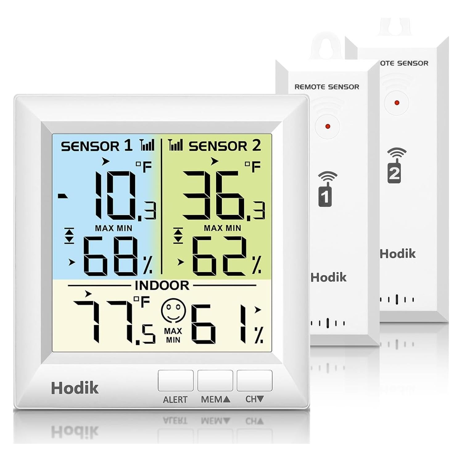 Termómetro Inalámbrico HODIK HD2 con Alarma y Rango 100m