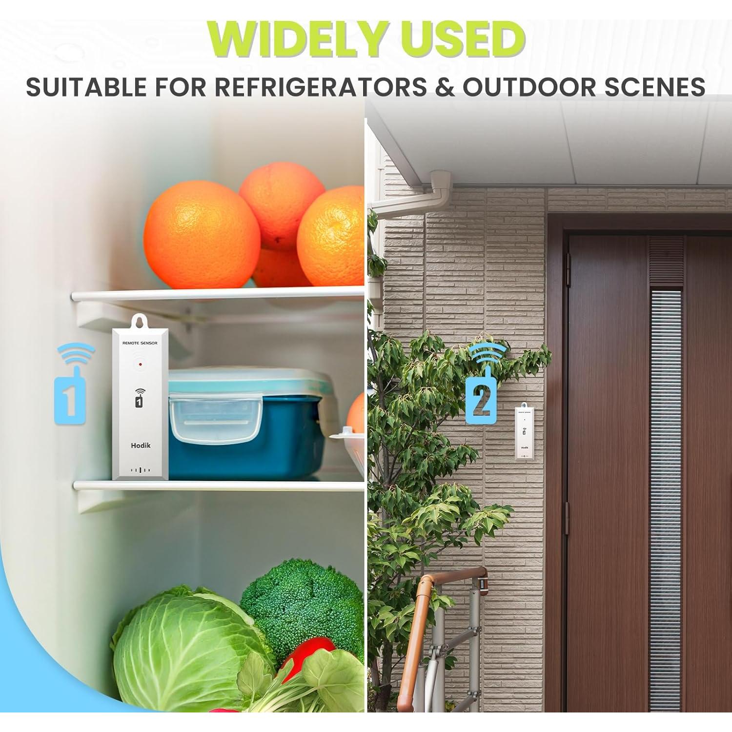 Termómetro Inalámbrico HODIK HD2 con Alarma y Rango 100m