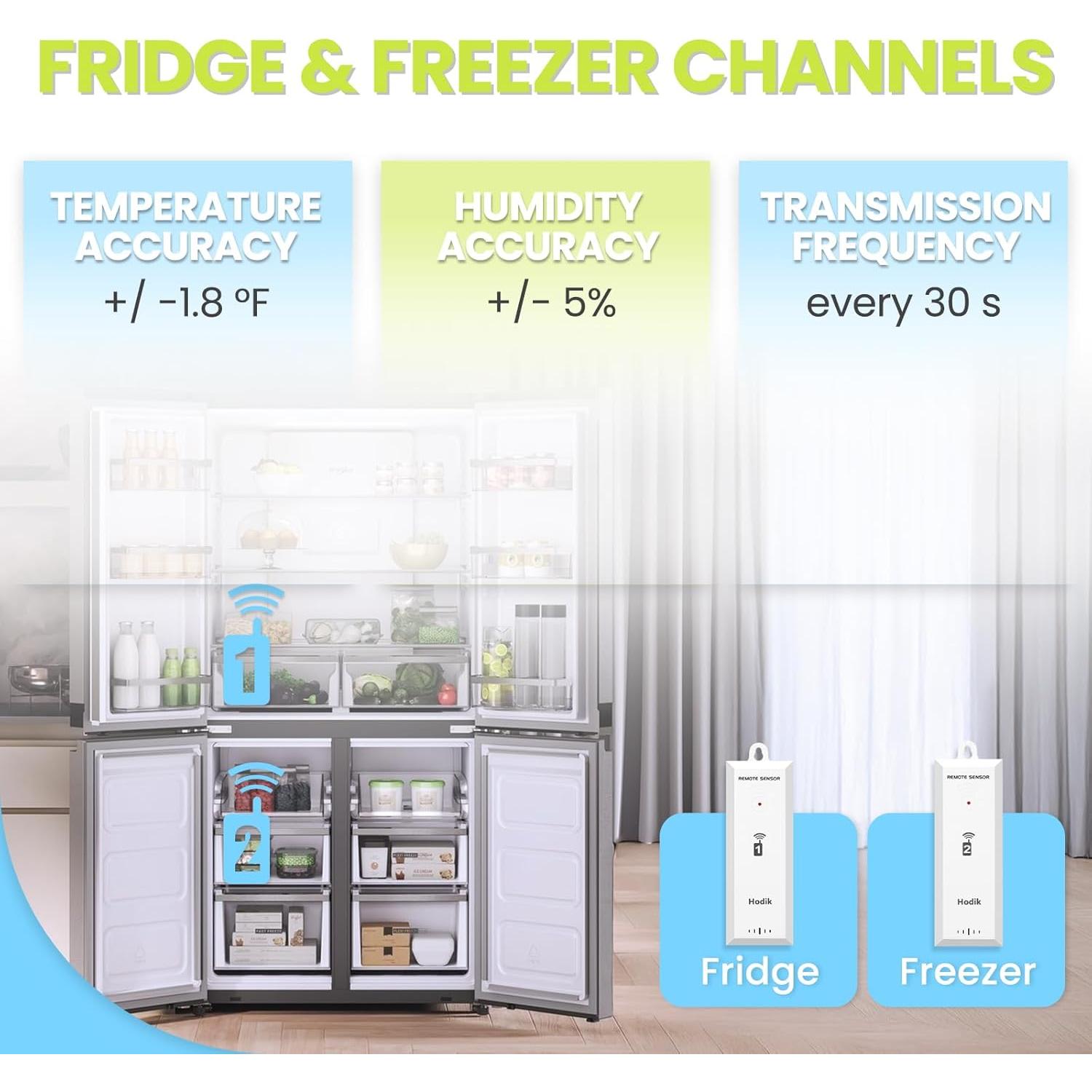 Termómetro Inalámbrico HODIK HD2 con Alarma y Rango 100m