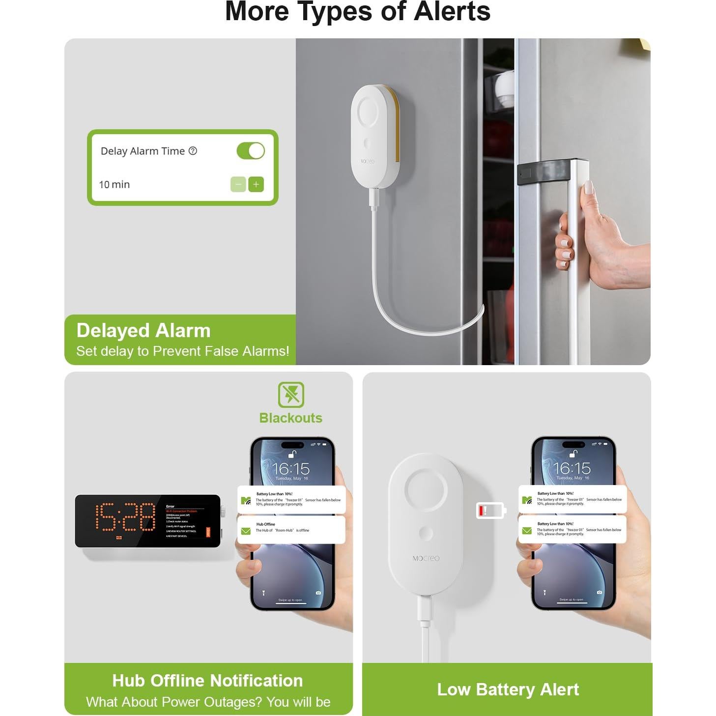 Termómetro Digital WiFi MOCREO H5 con 2 Sensores y Alarma