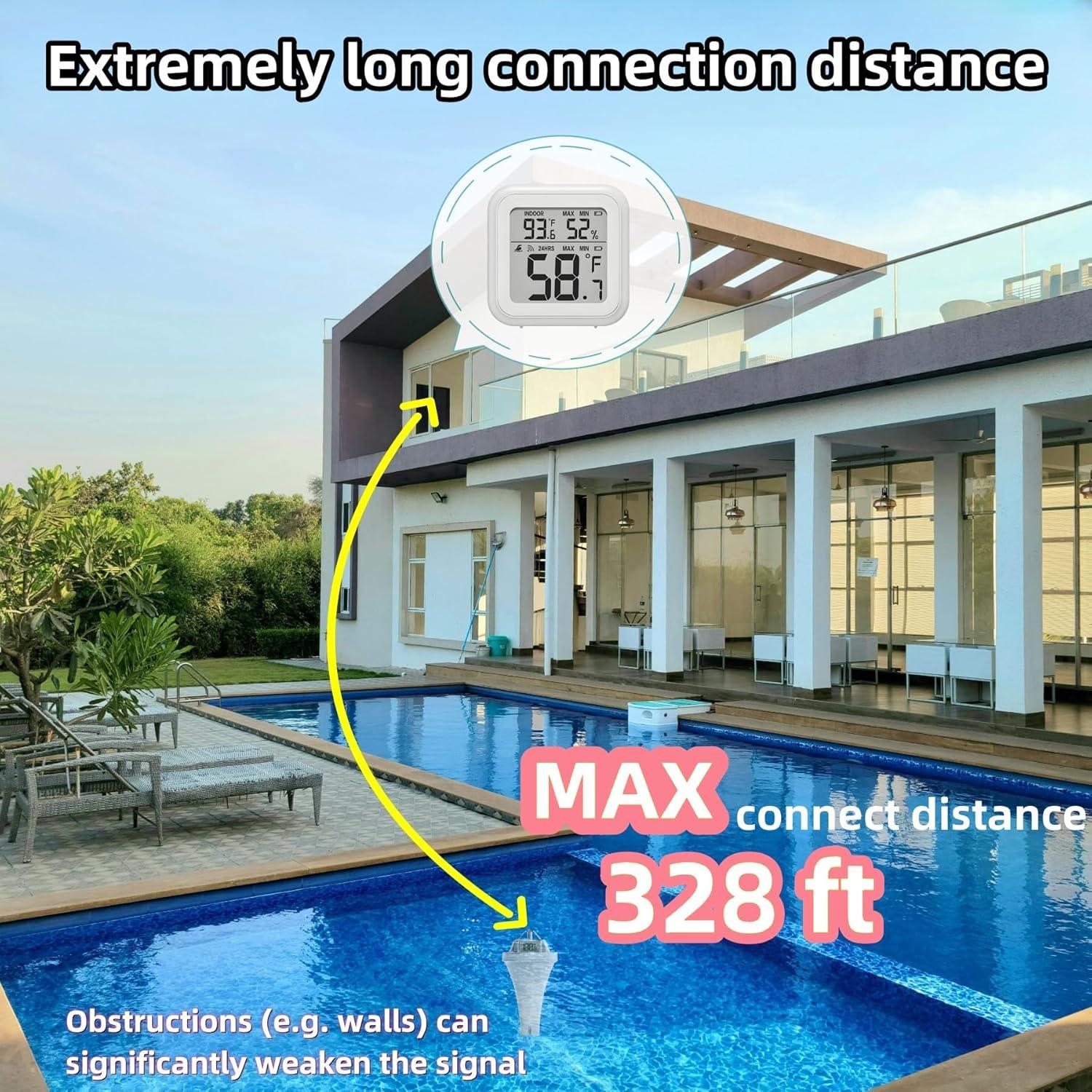 Termómetro Digital Flotante Decruil para Piscina 23,6 cm