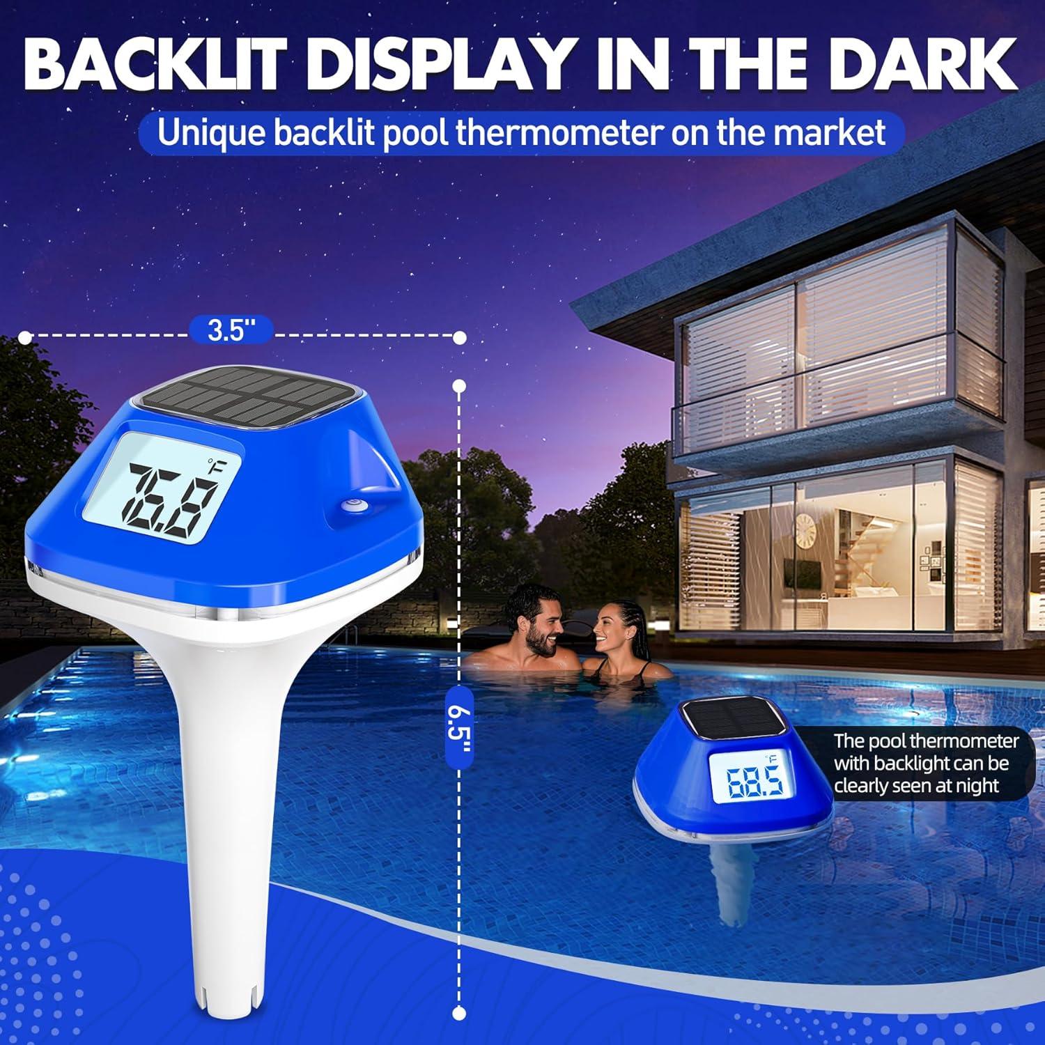 Termómetro Solar Flotante Pircaath para Piscina LCD 2025