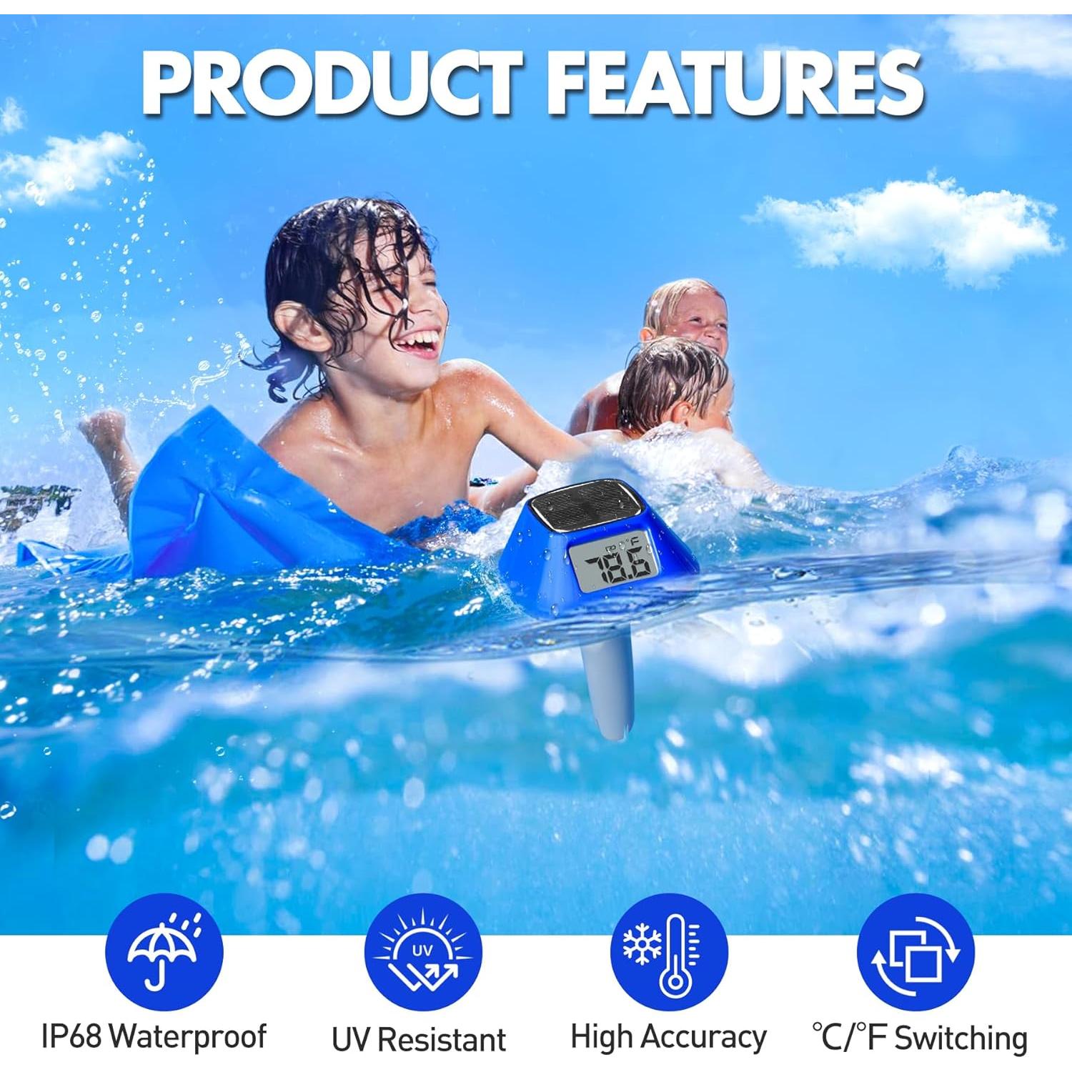 Termómetro Solar Flotante Pircaath para Piscina LCD 2025