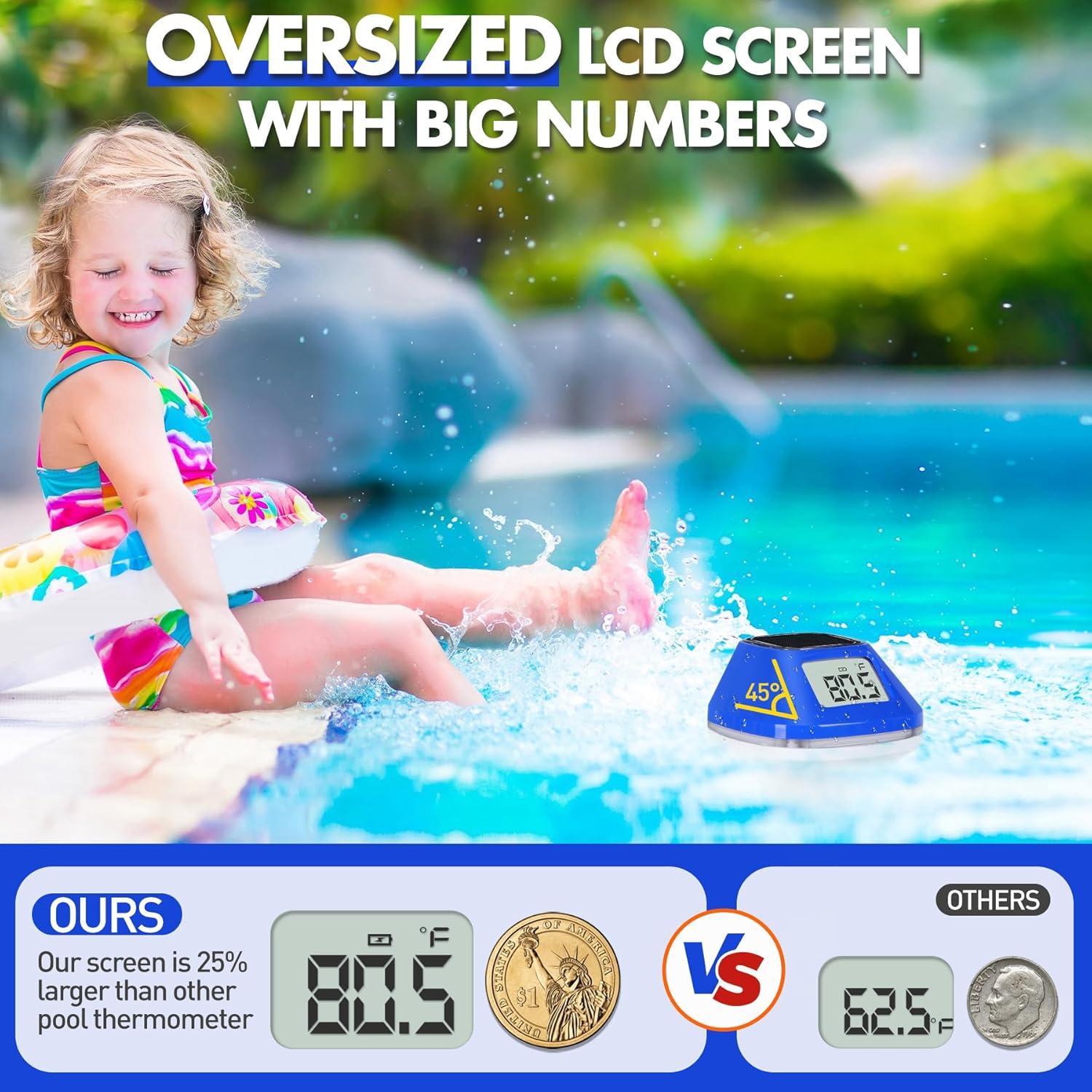 Termómetro Solar Flotante Pircaath para Piscina LCD 2025