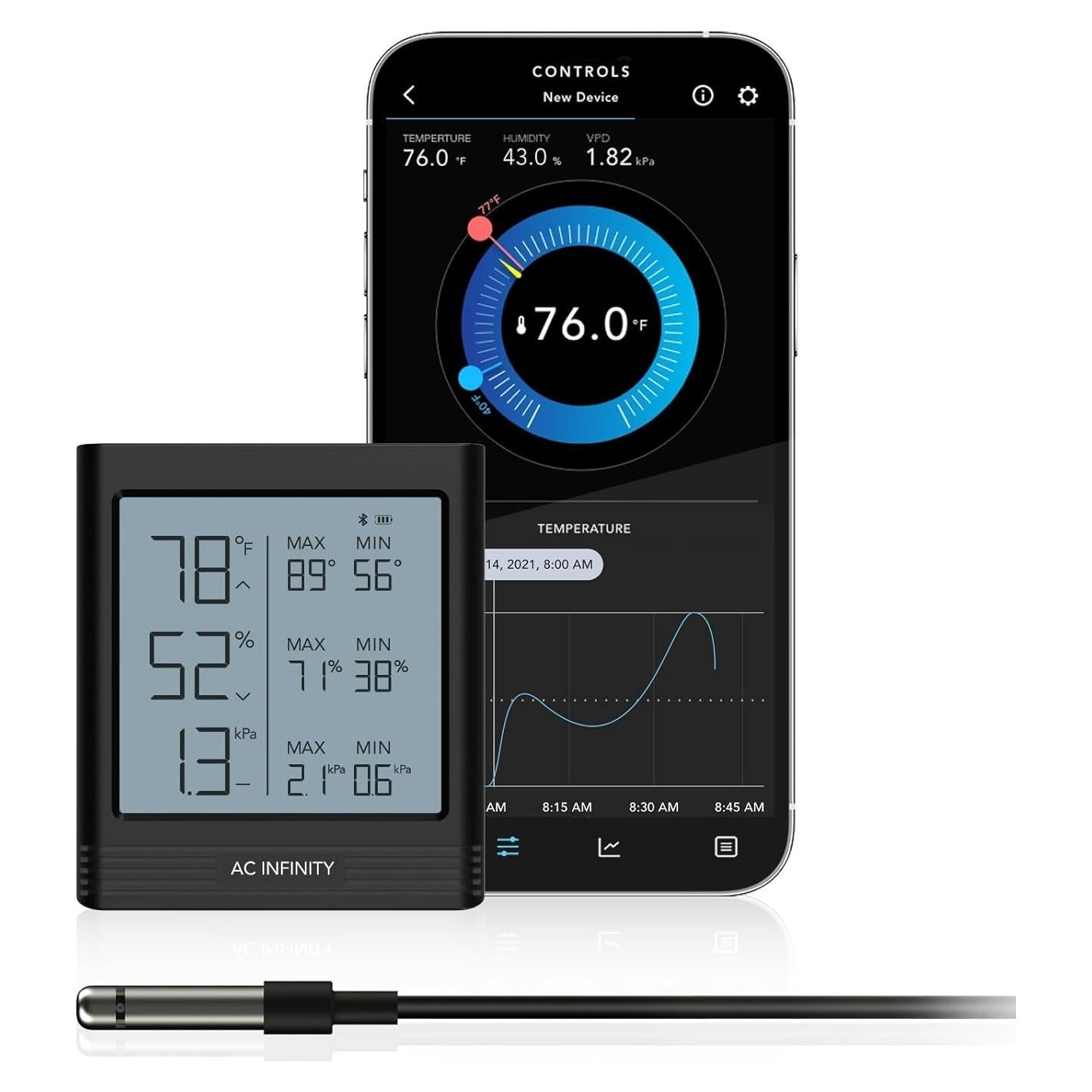 Higrómetro Inteligente AC Infinity CLOUDCOM B1 Bluetooth