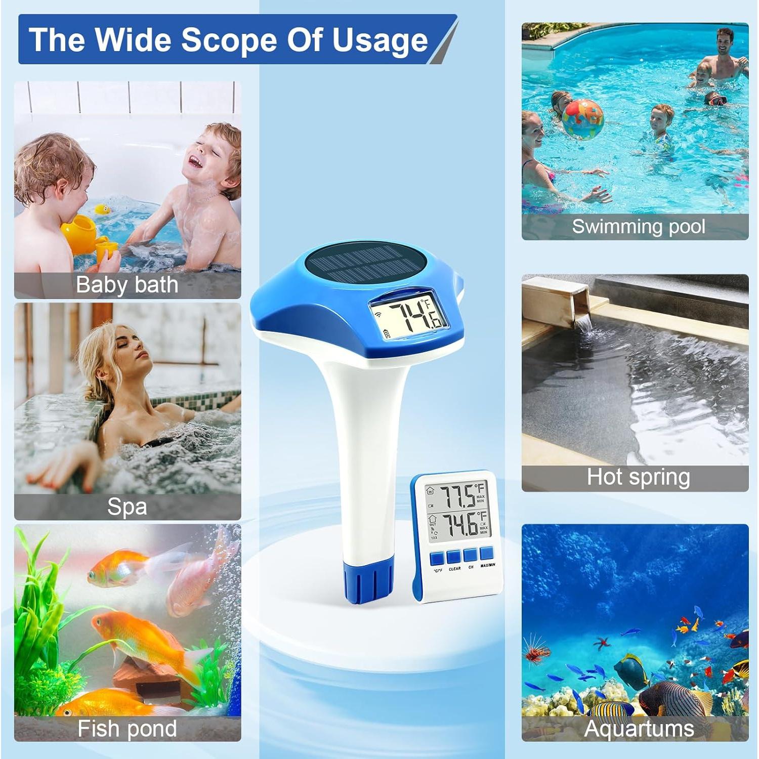 Termómetro de piscina solar Circrane digital IPX8 21cm