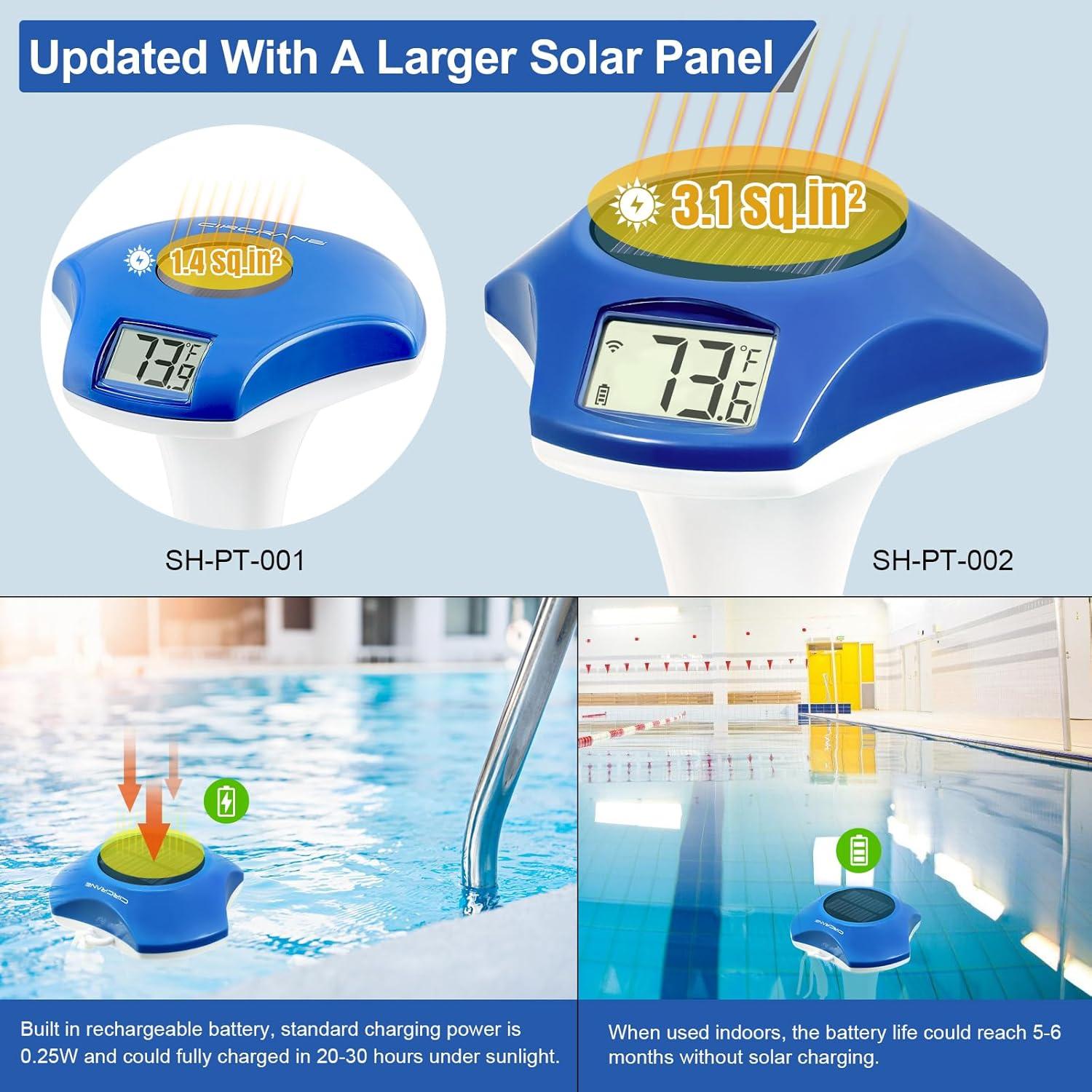 Termómetro de piscina solar Circrane digital IPX8 21cm