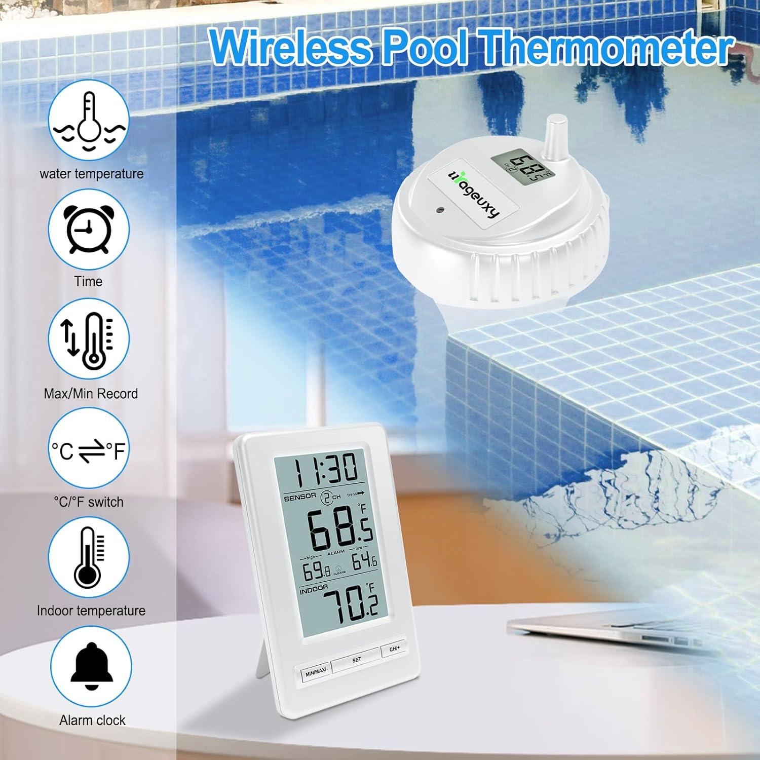 Termómetro Flotante Urageuxy Digital para Piscina 0-60°C