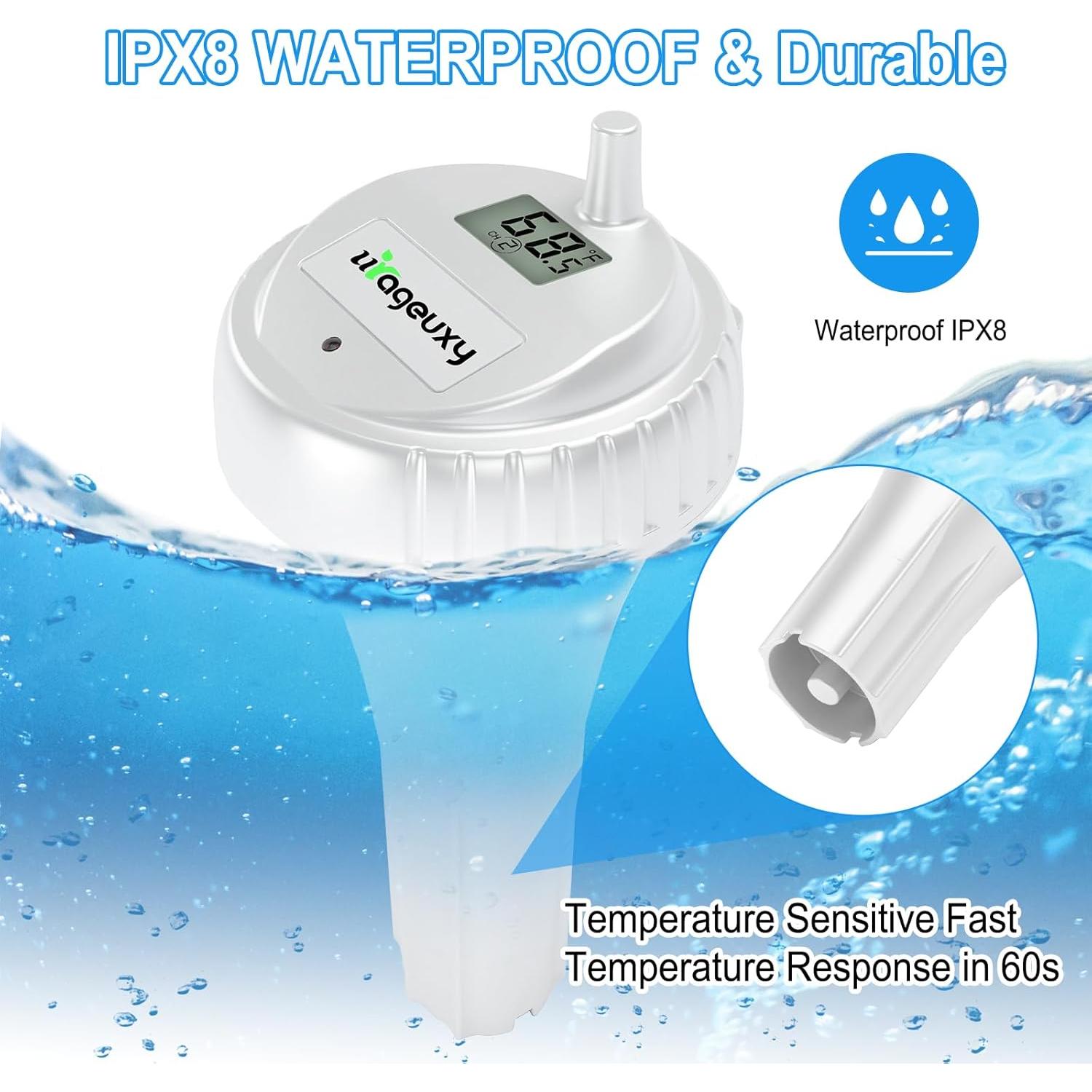 Termómetro Flotante Urageuxy Digital para Piscina 0-60°C